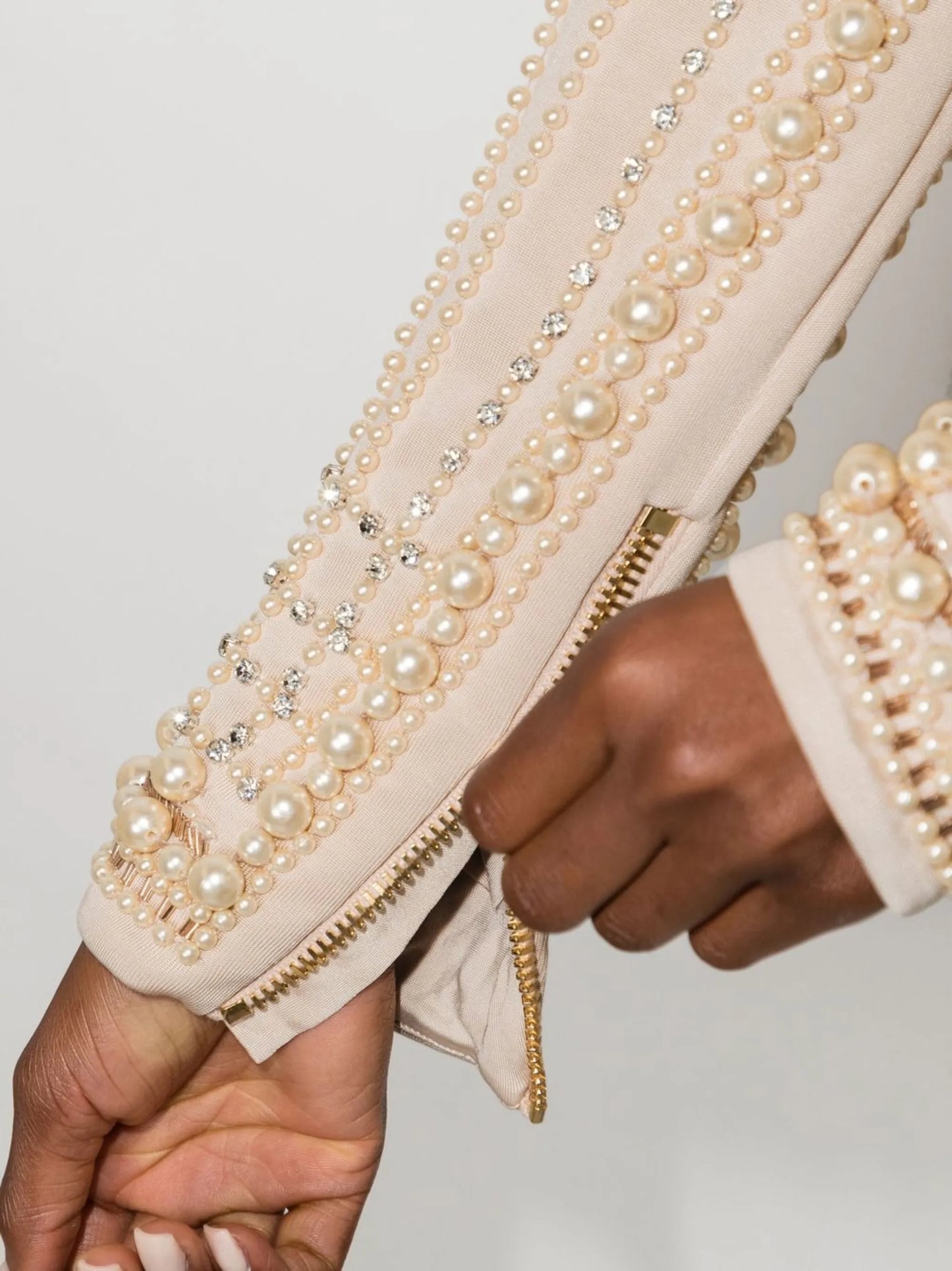 long-sleeved embellished dress