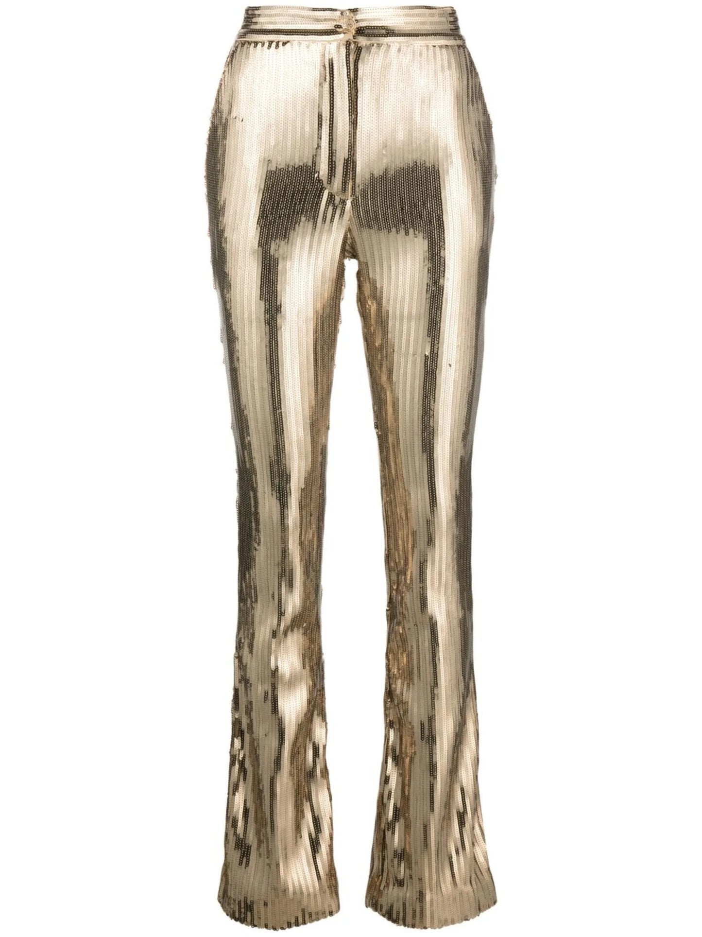 sequinned high-waisted trousers