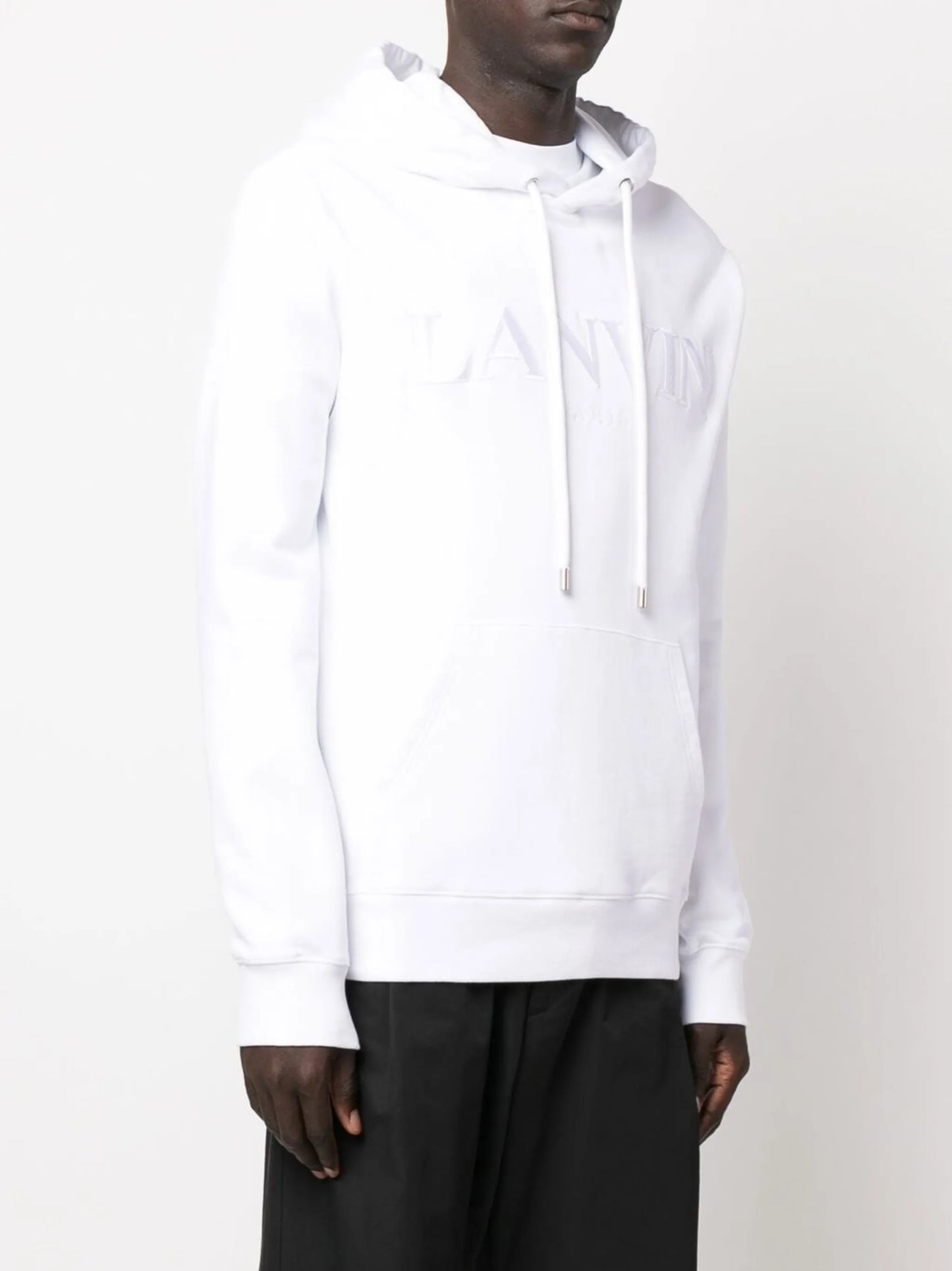embroidered-logo cotton hoodie