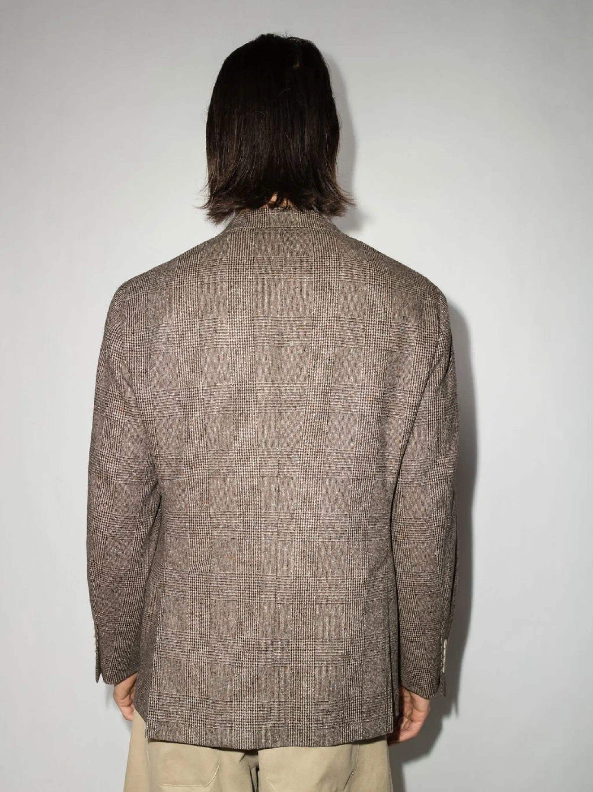 fitted single-breasted button blazer