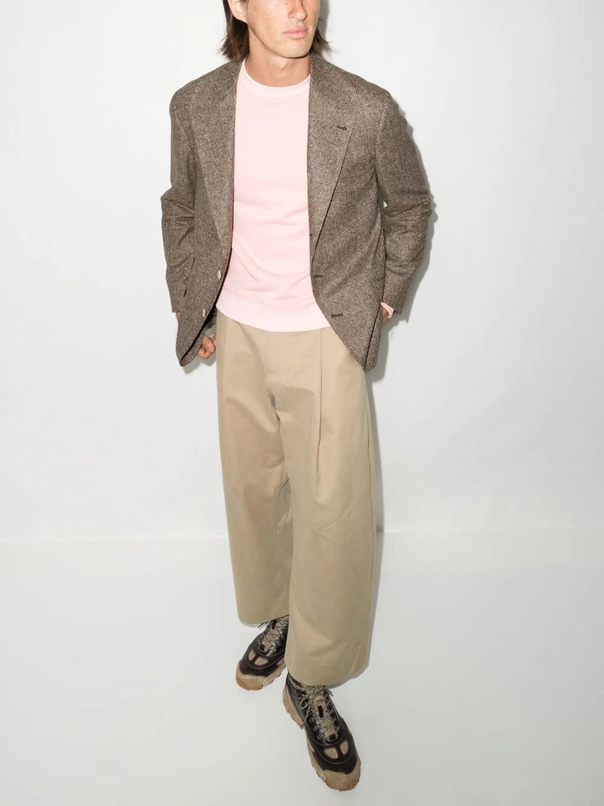 fitted single-breasted button blazer