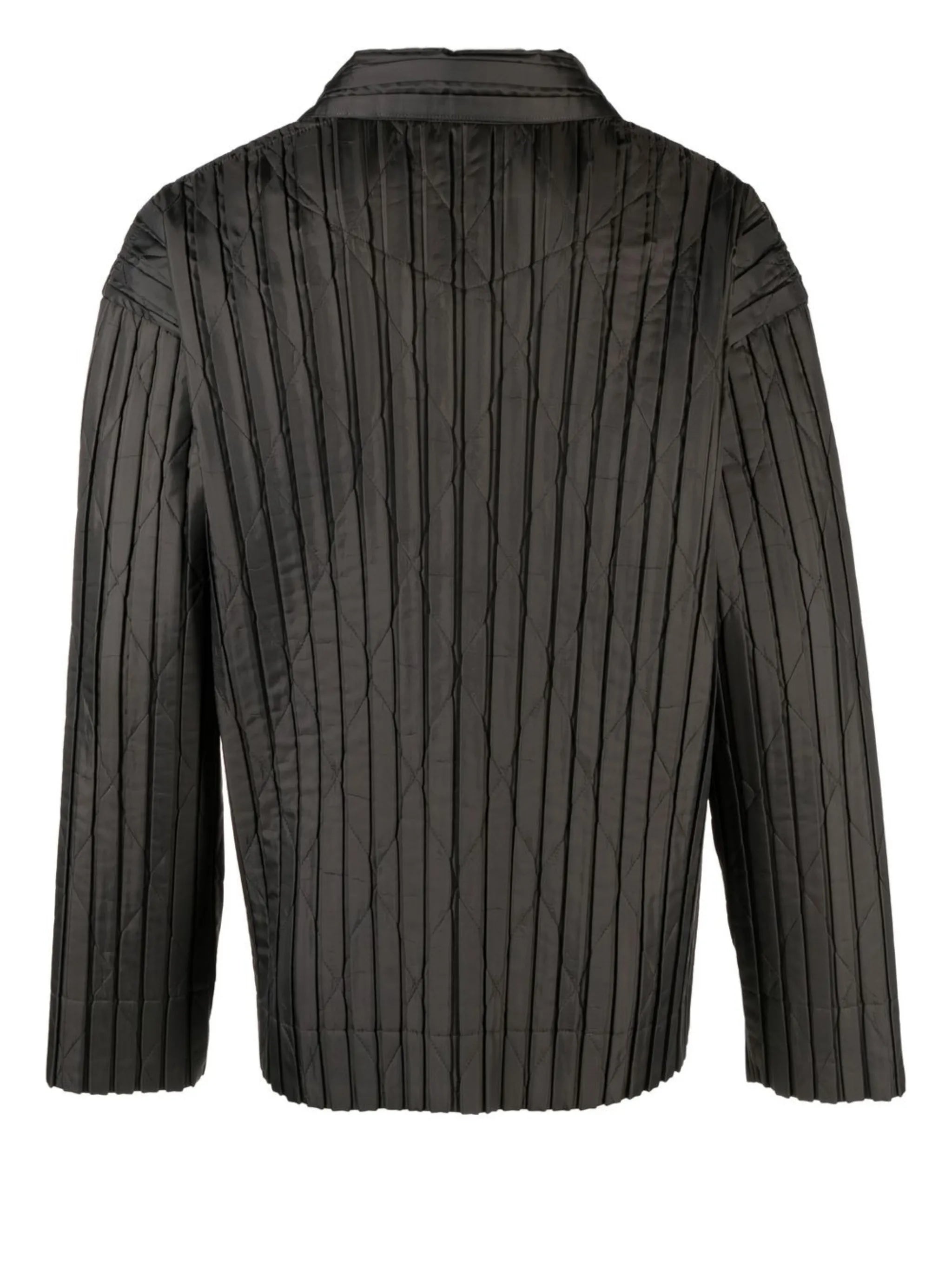 plissé-effect padded jacket