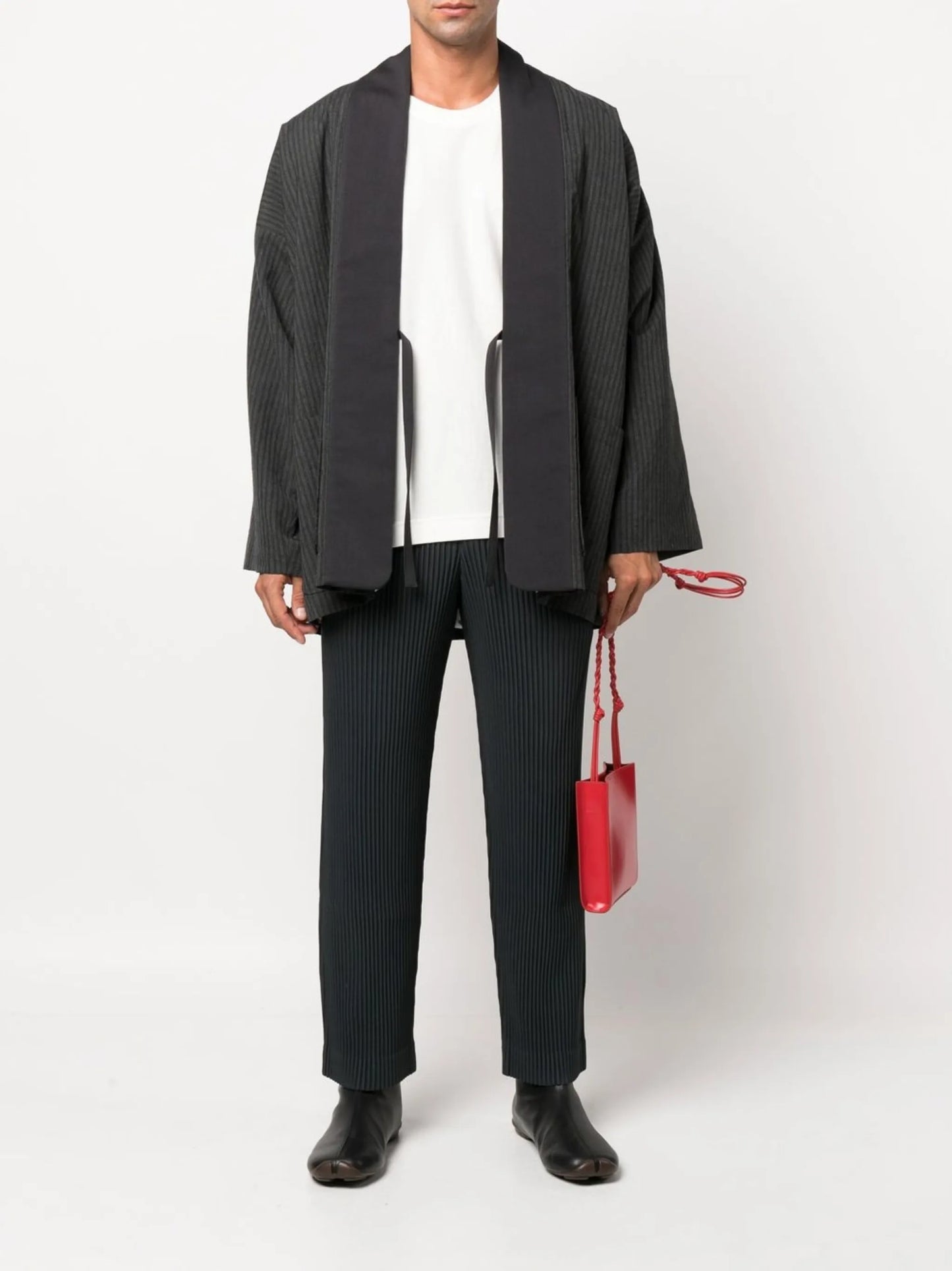 pleated tailored trousers