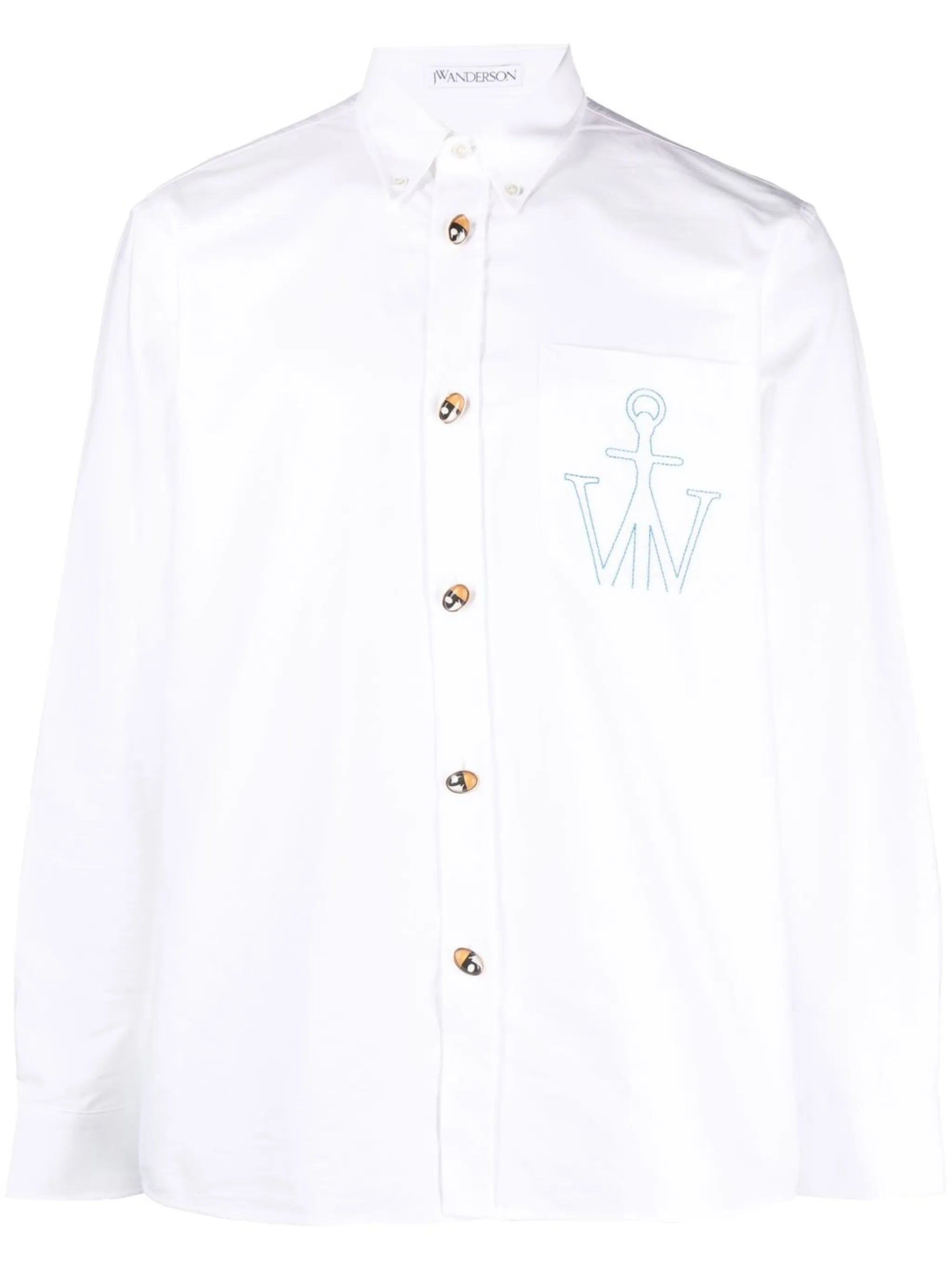 JW Anchor-embroidered shirt