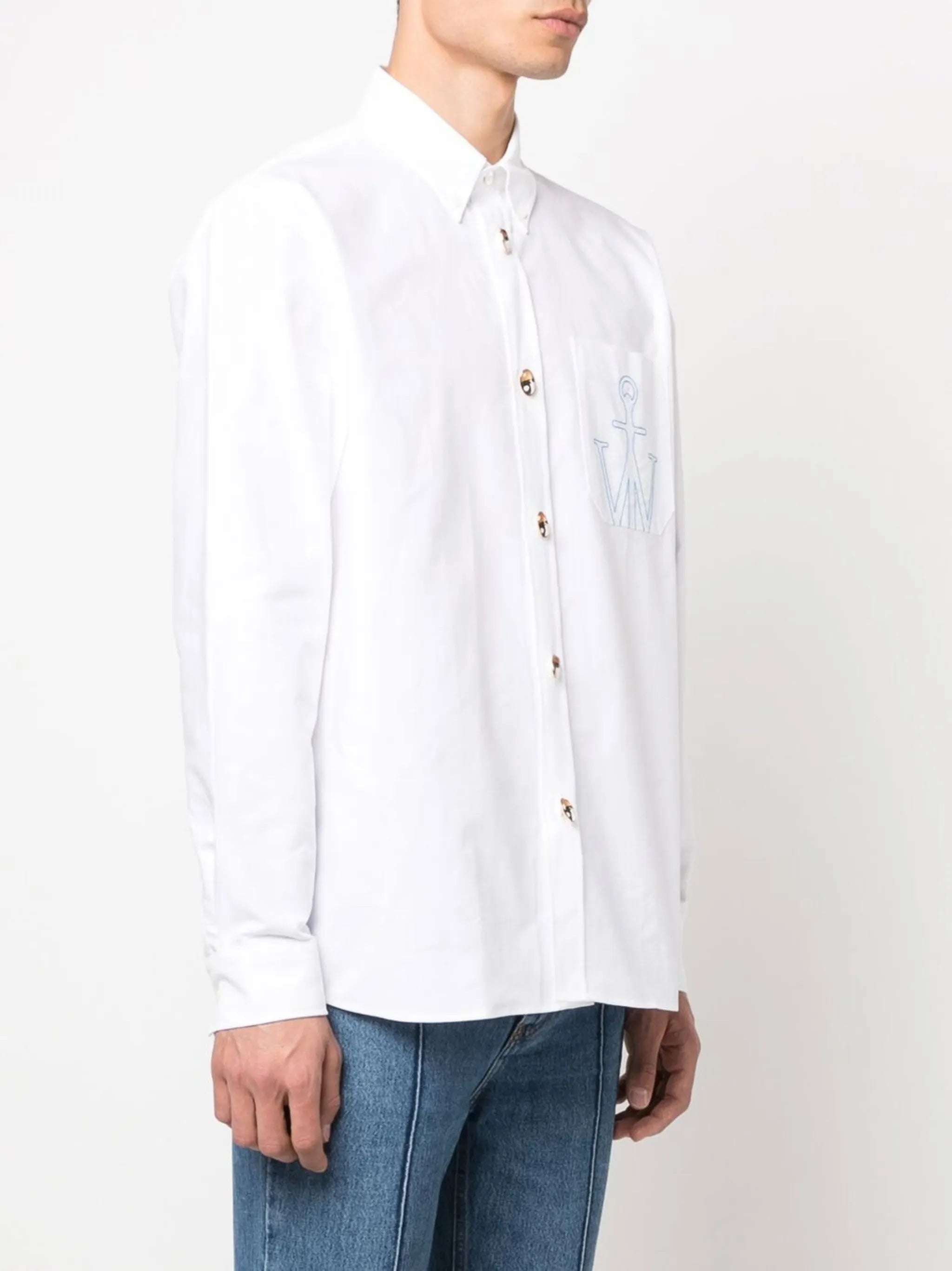 JW Anchor-embroidered shirt