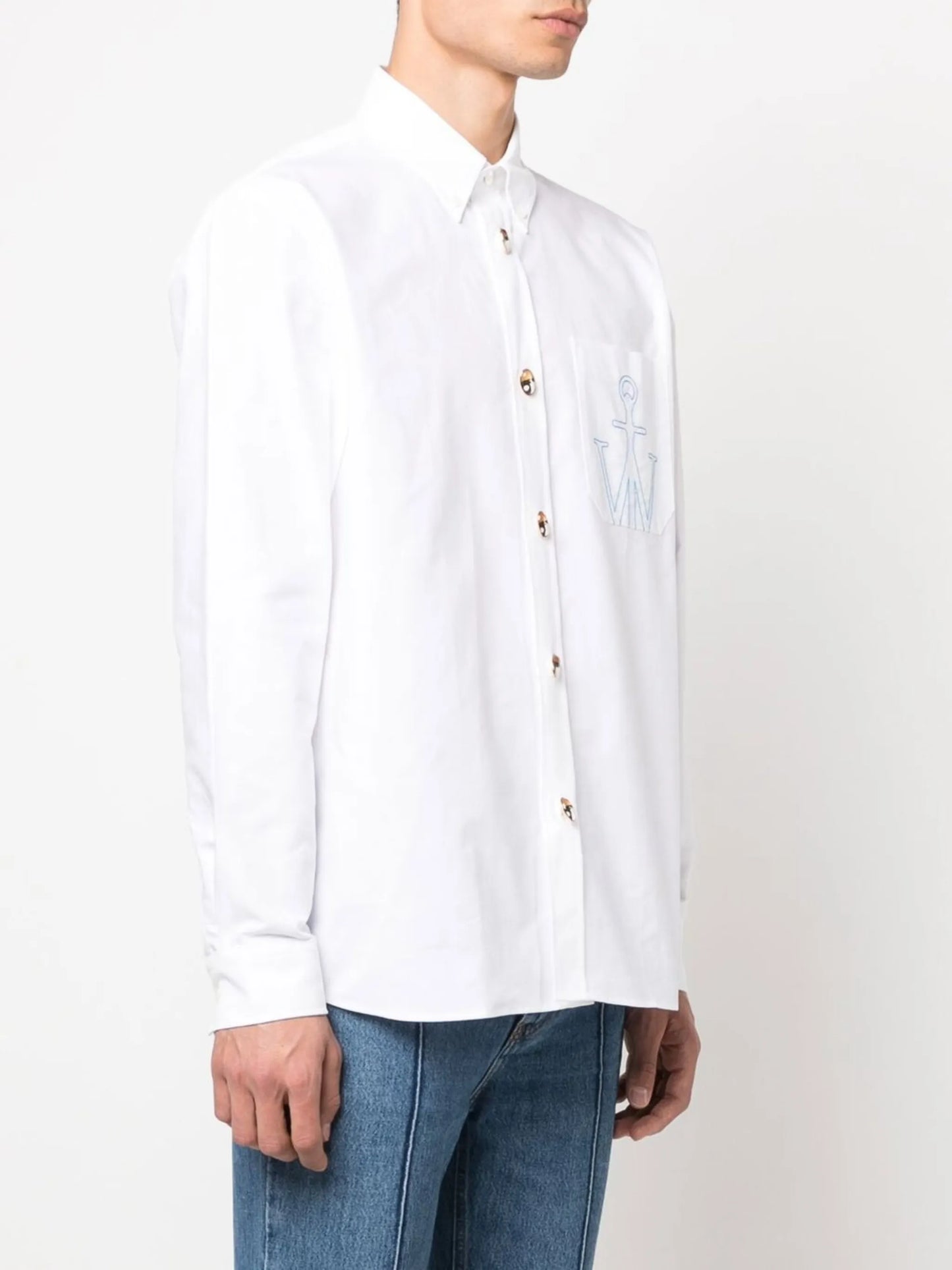 JW Anchor-embroidered shirt