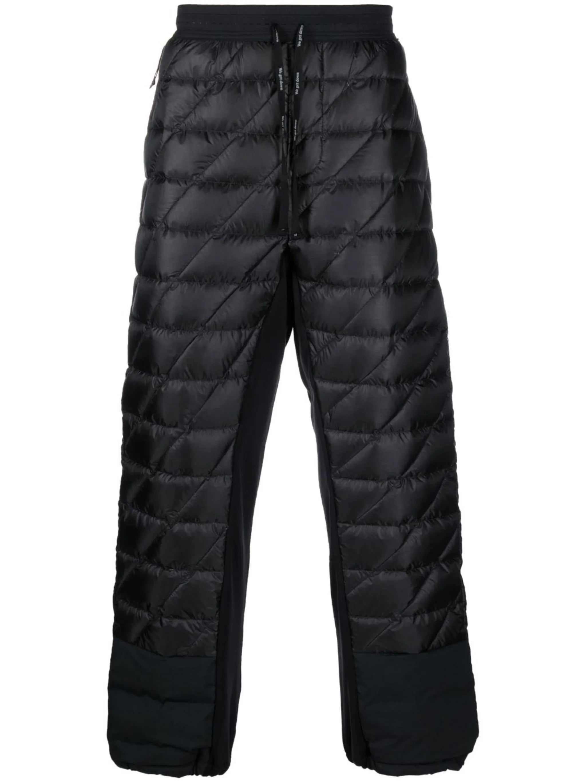 Hybrid down padded track trousers