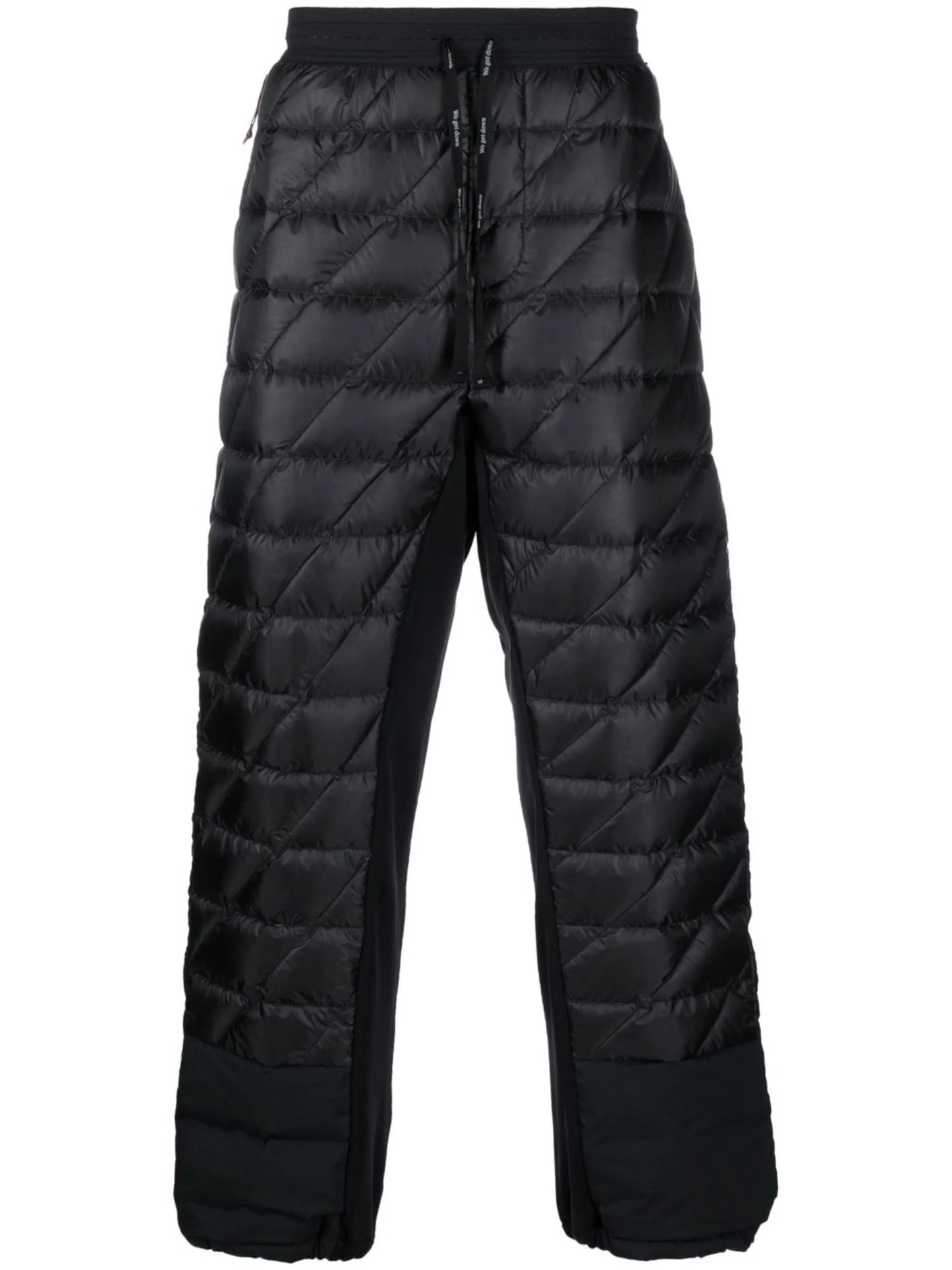 Hybrid down padded track trousers