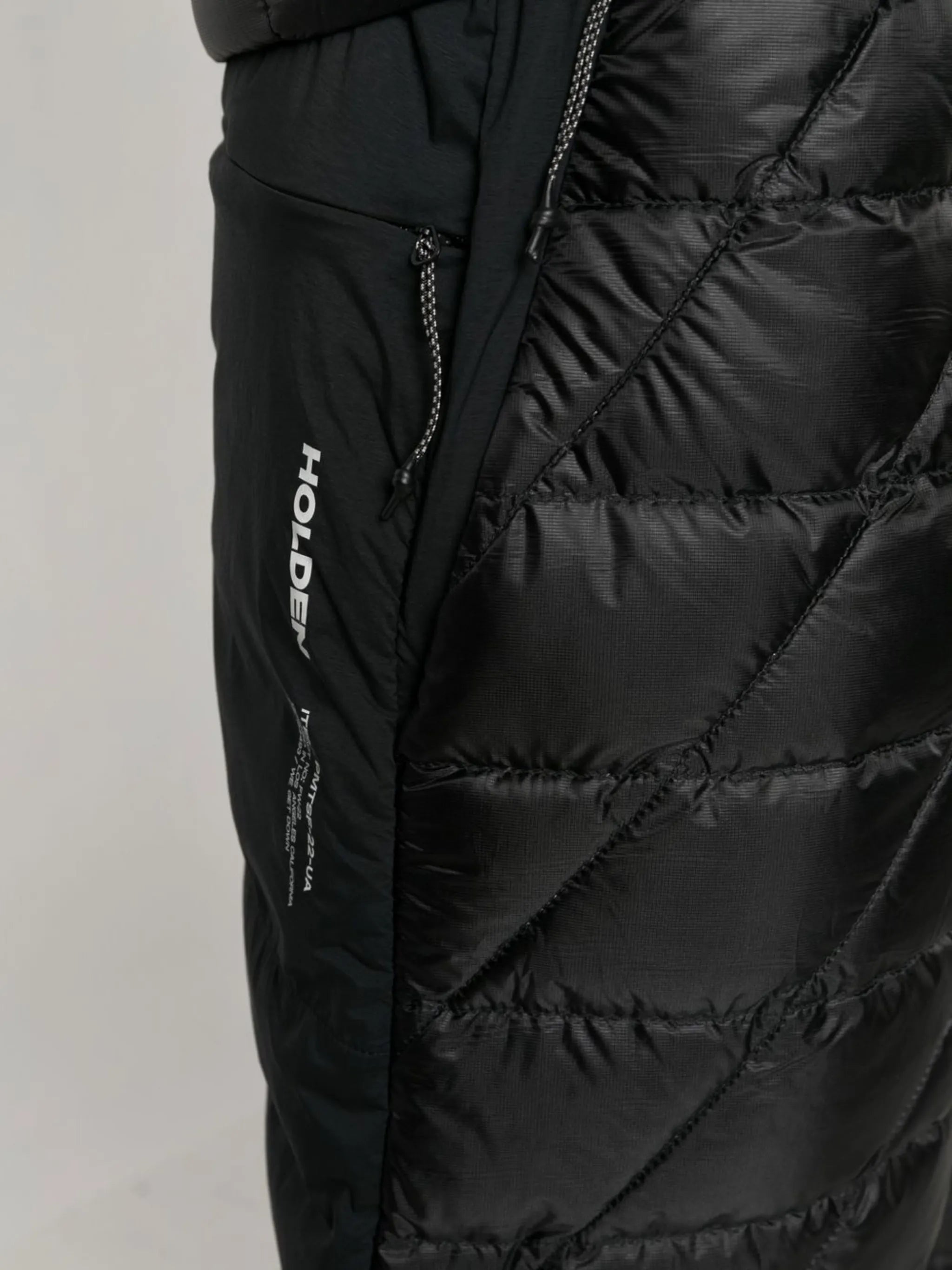 Hybrid down padded track trousers
