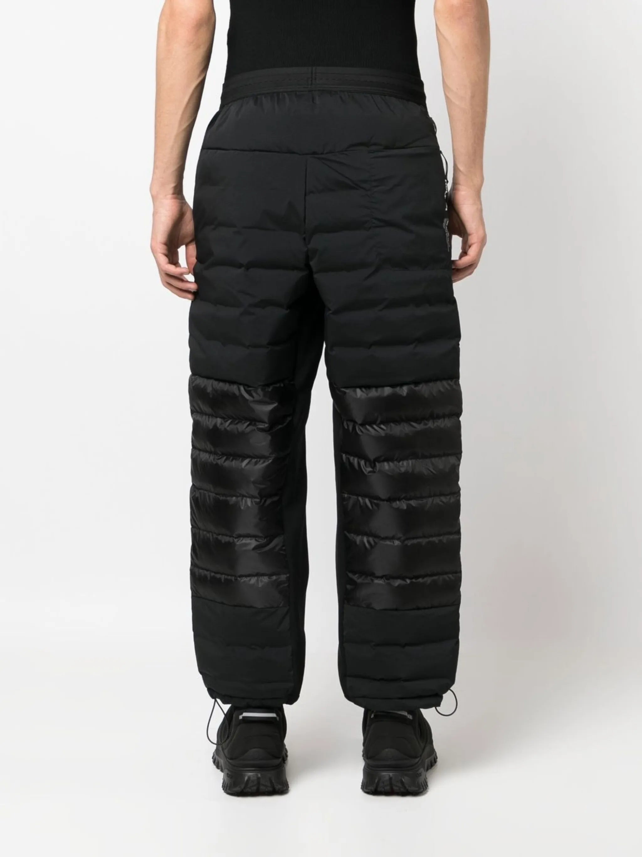 Hybrid down padded track trousers