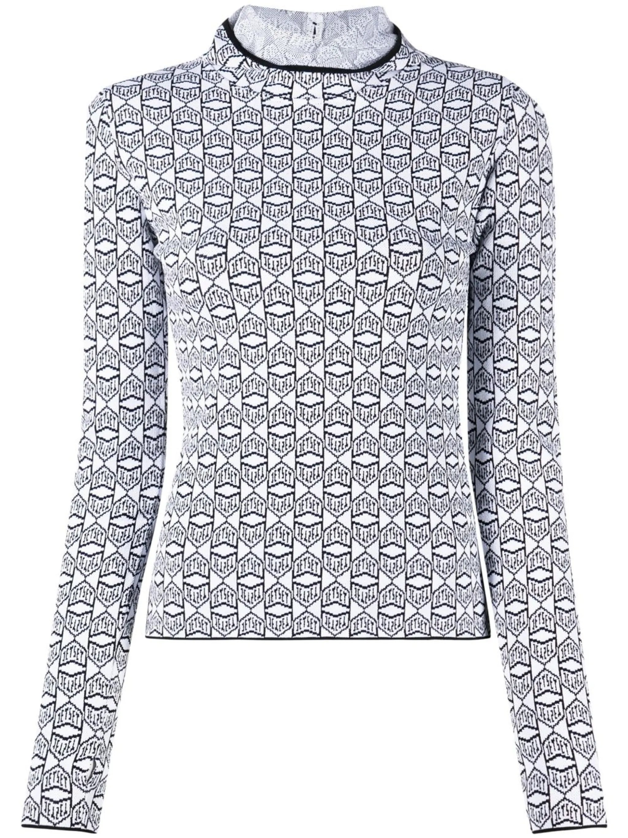 logo-print slim-fit knitted hoodie