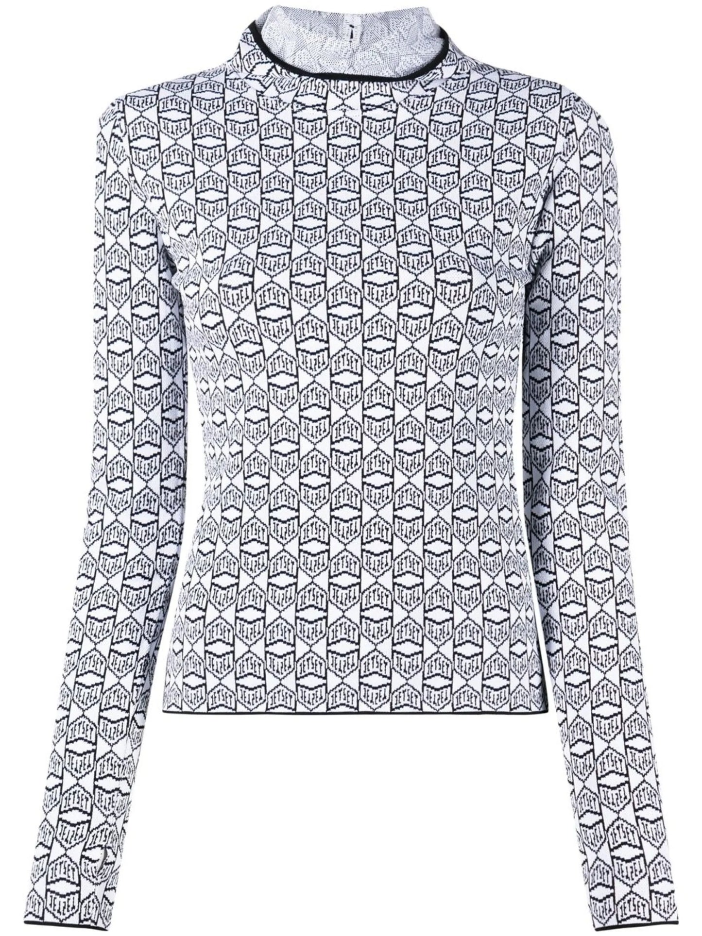 logo-print slim-fit knitted hoodie