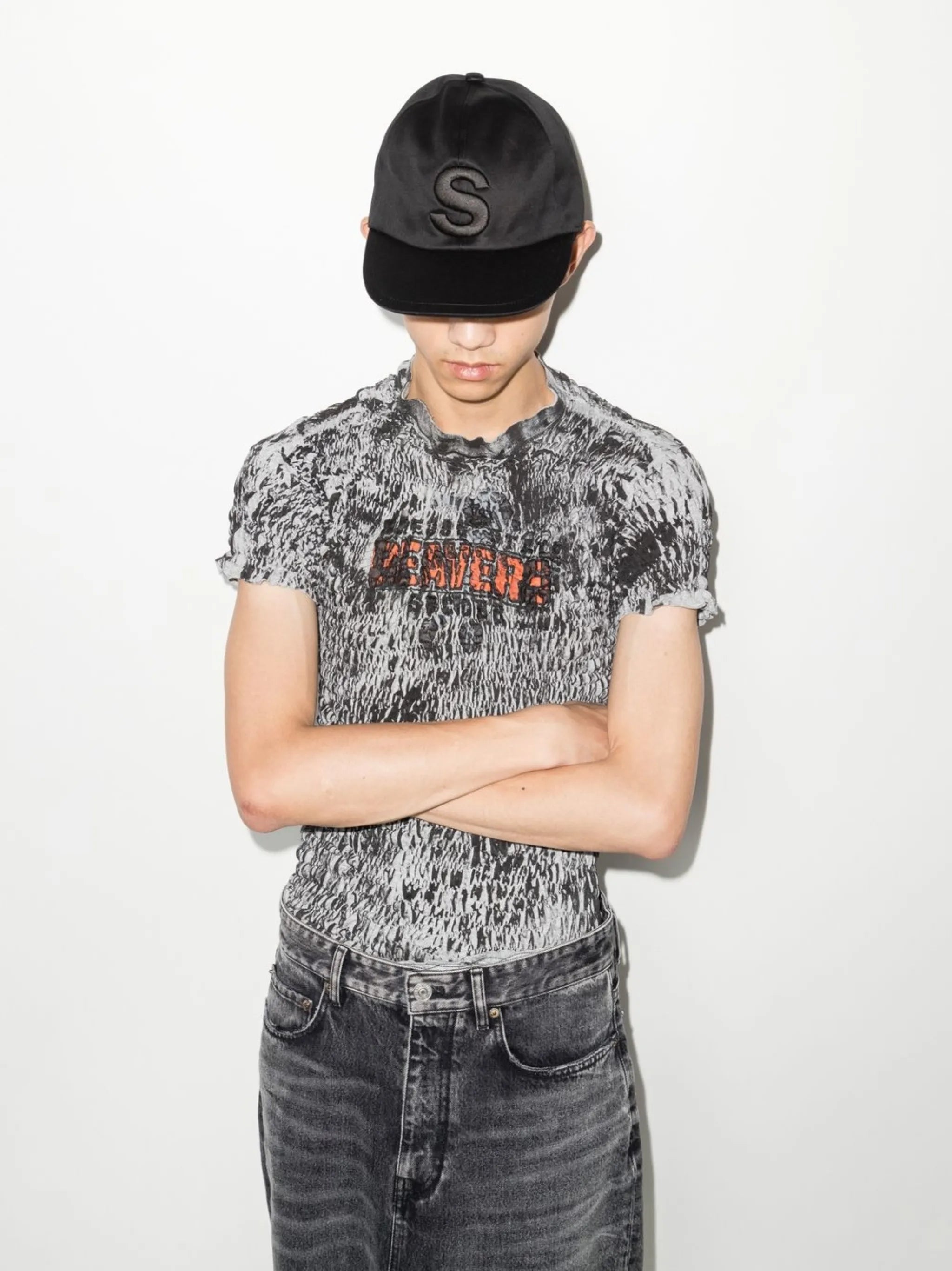 embroidered S baseball cap