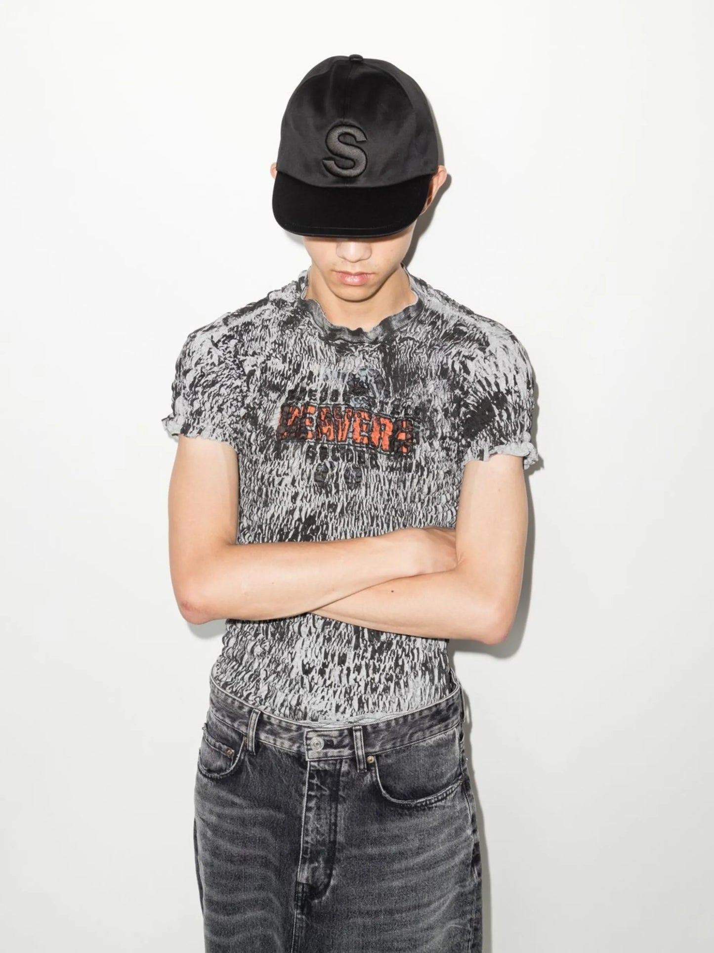 embroidered S baseball cap
