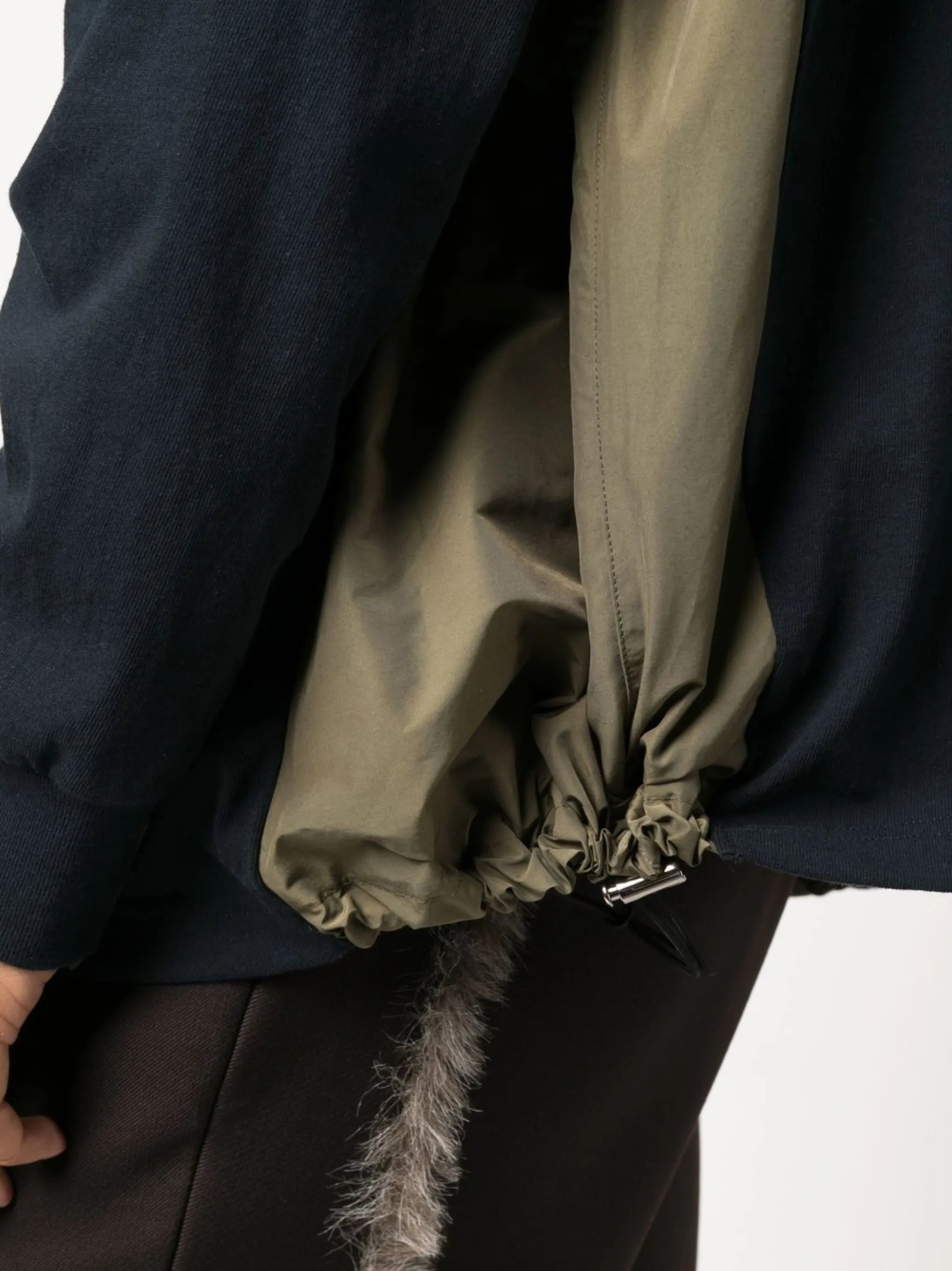 multi-panel long-sleeve top