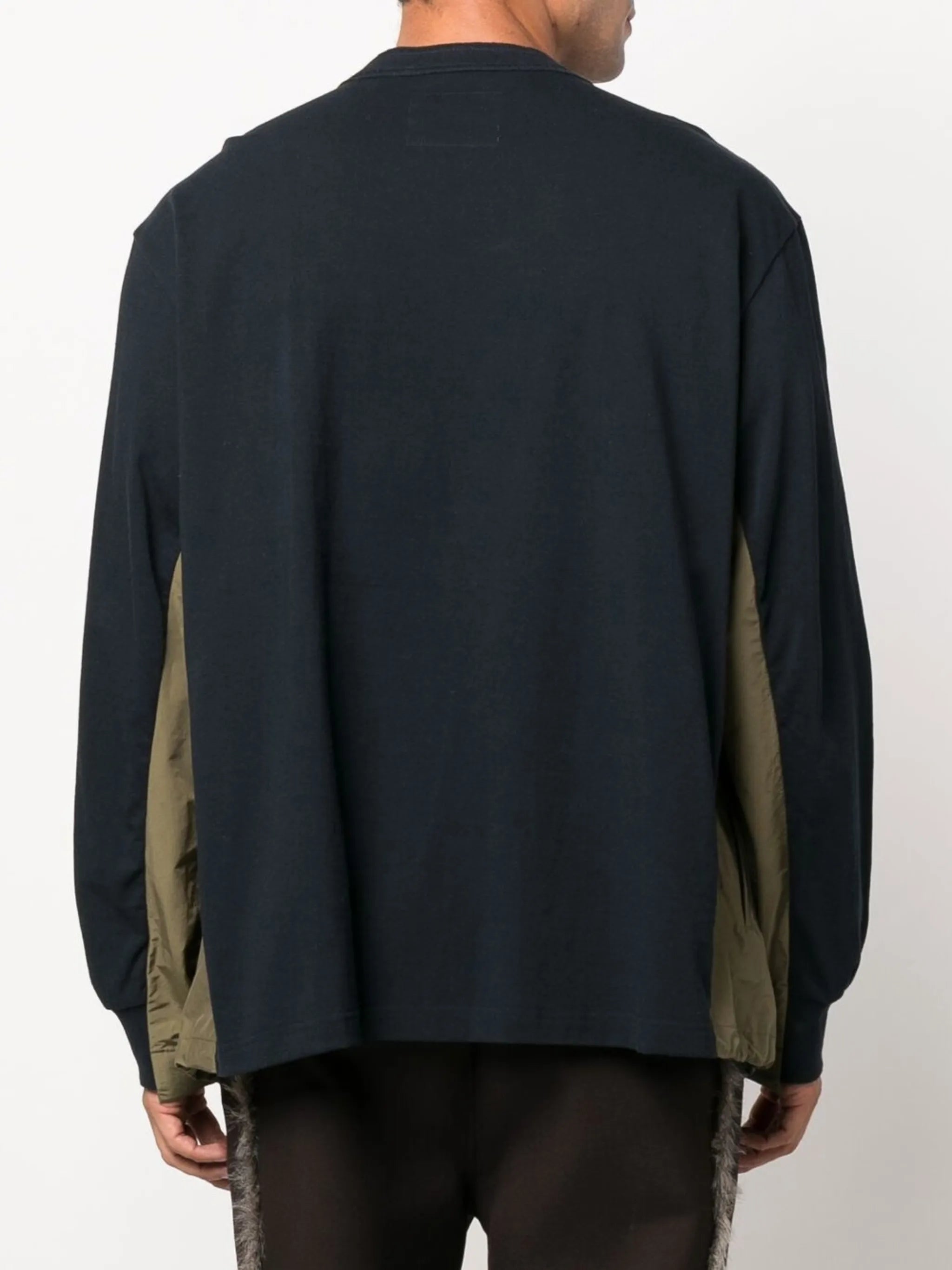 multi-panel long-sleeve top