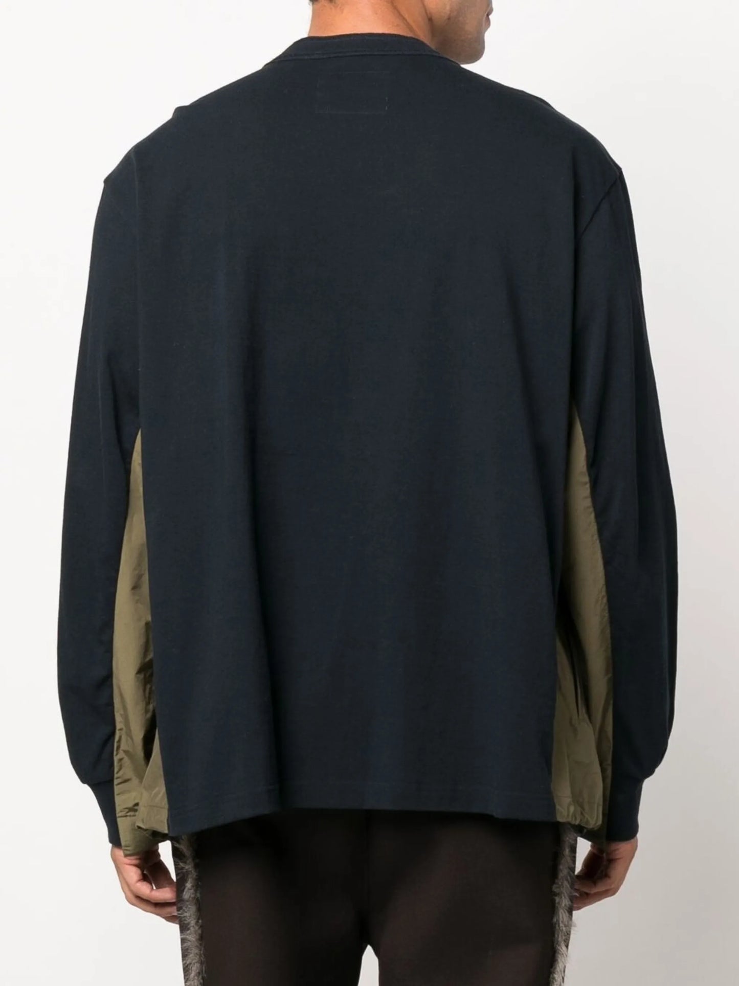 multi-panel long-sleeve top