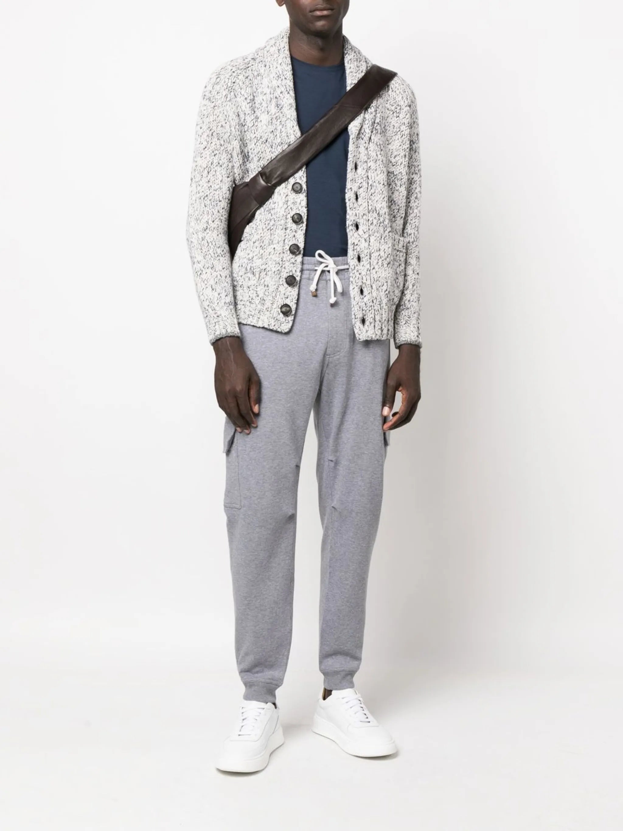 drawstring cargo track pants