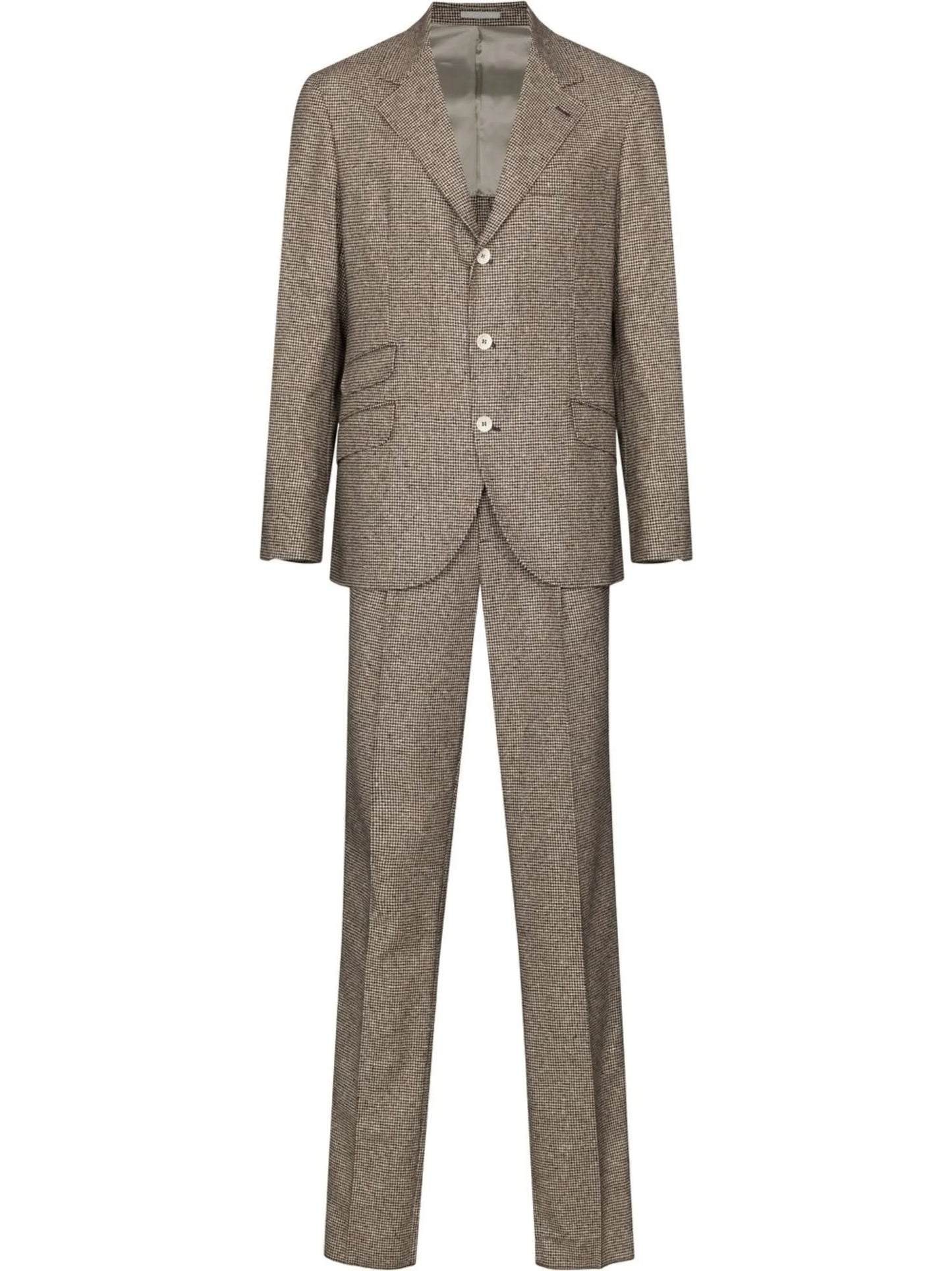 houndstooth-pattern single-breasted blazer