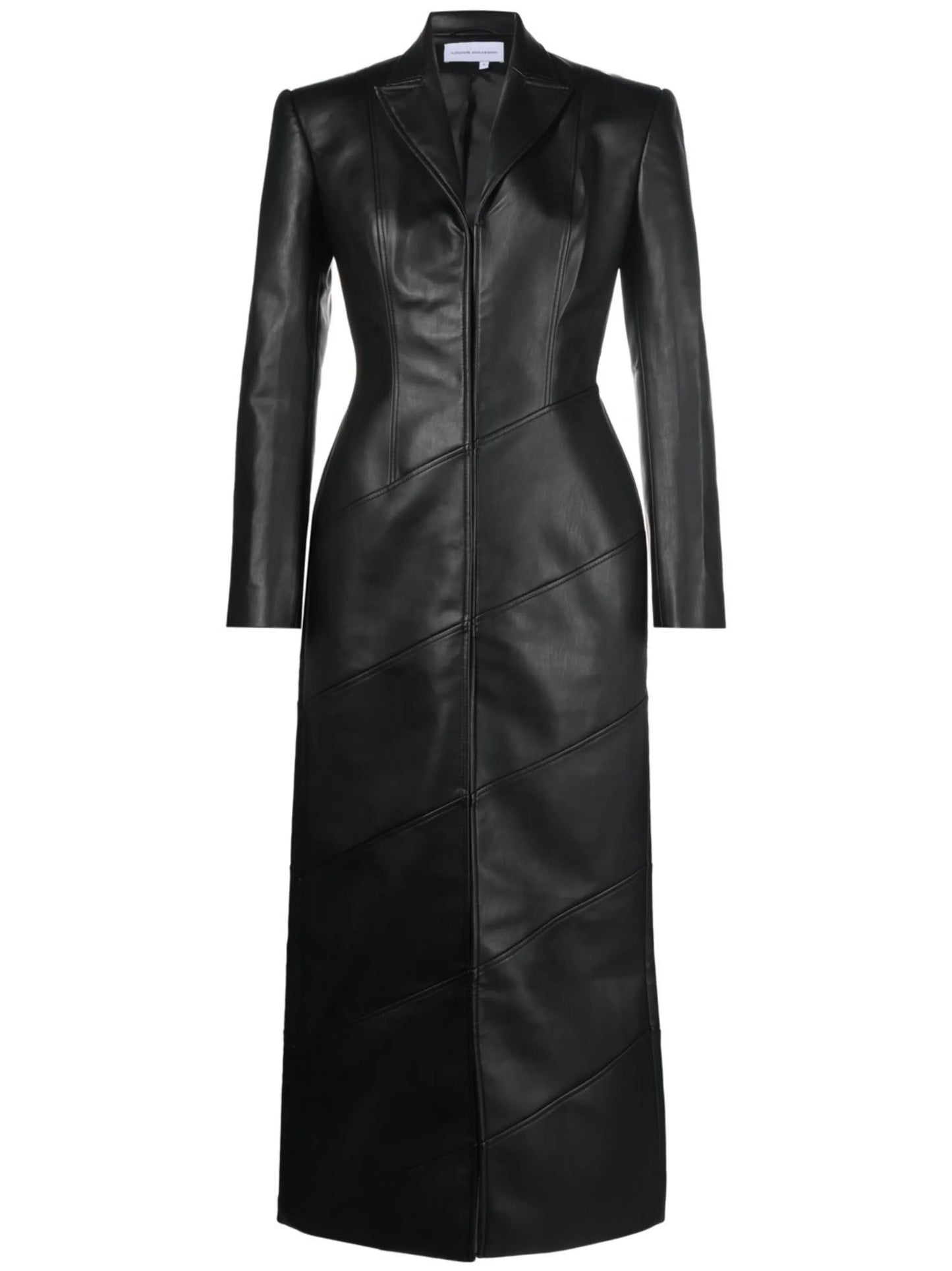 faux-leather coat
