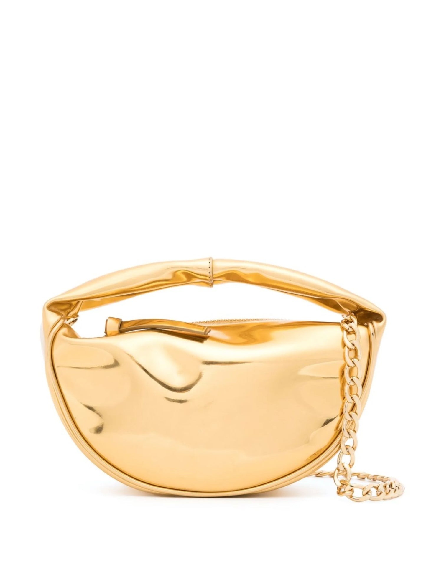 Baby Cush metallic-finish tote bag