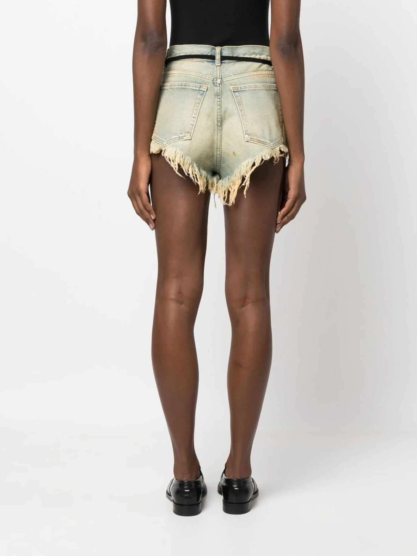 distressed denim shorts