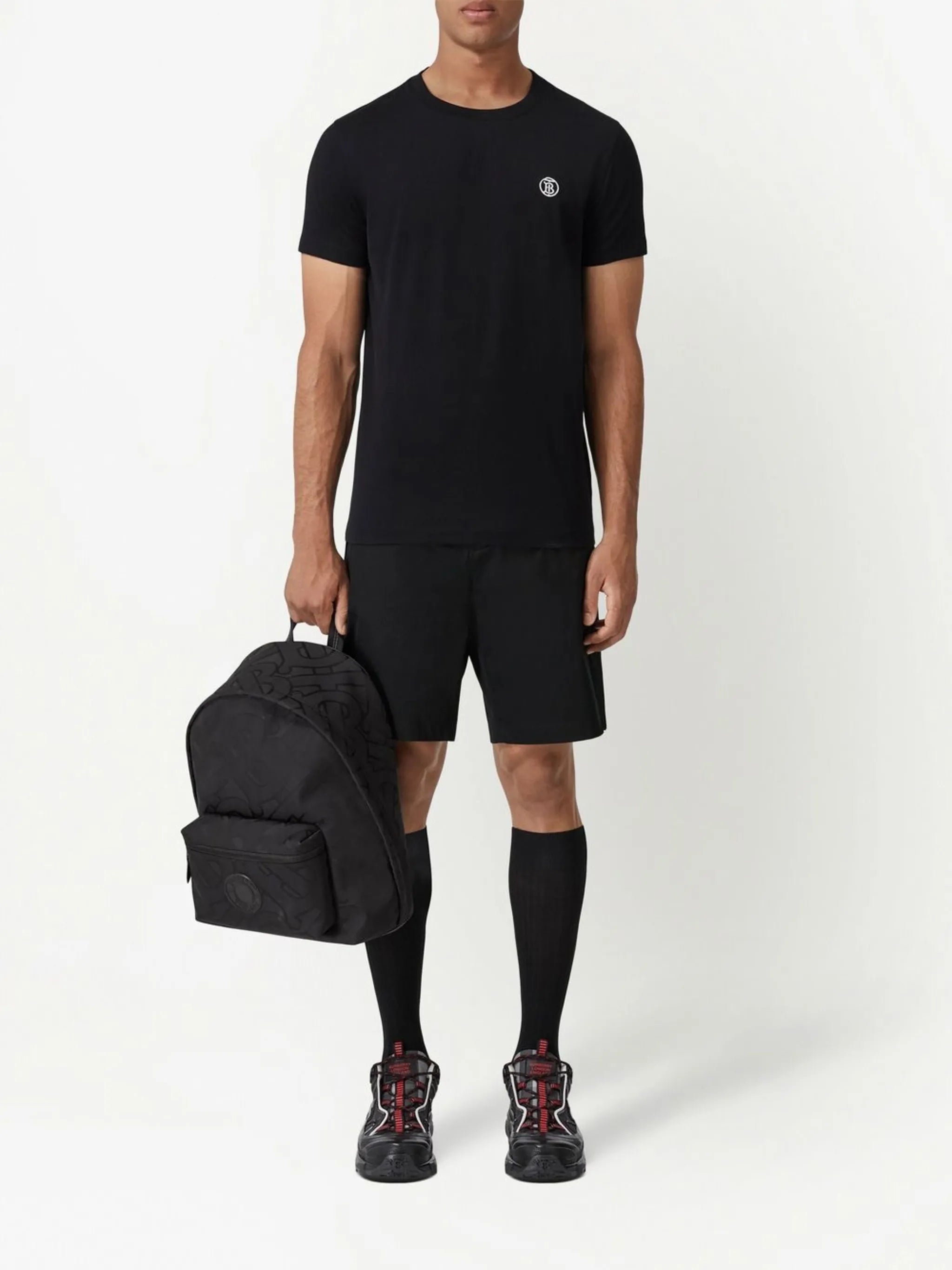 logo-embroidered cotton T-shirt