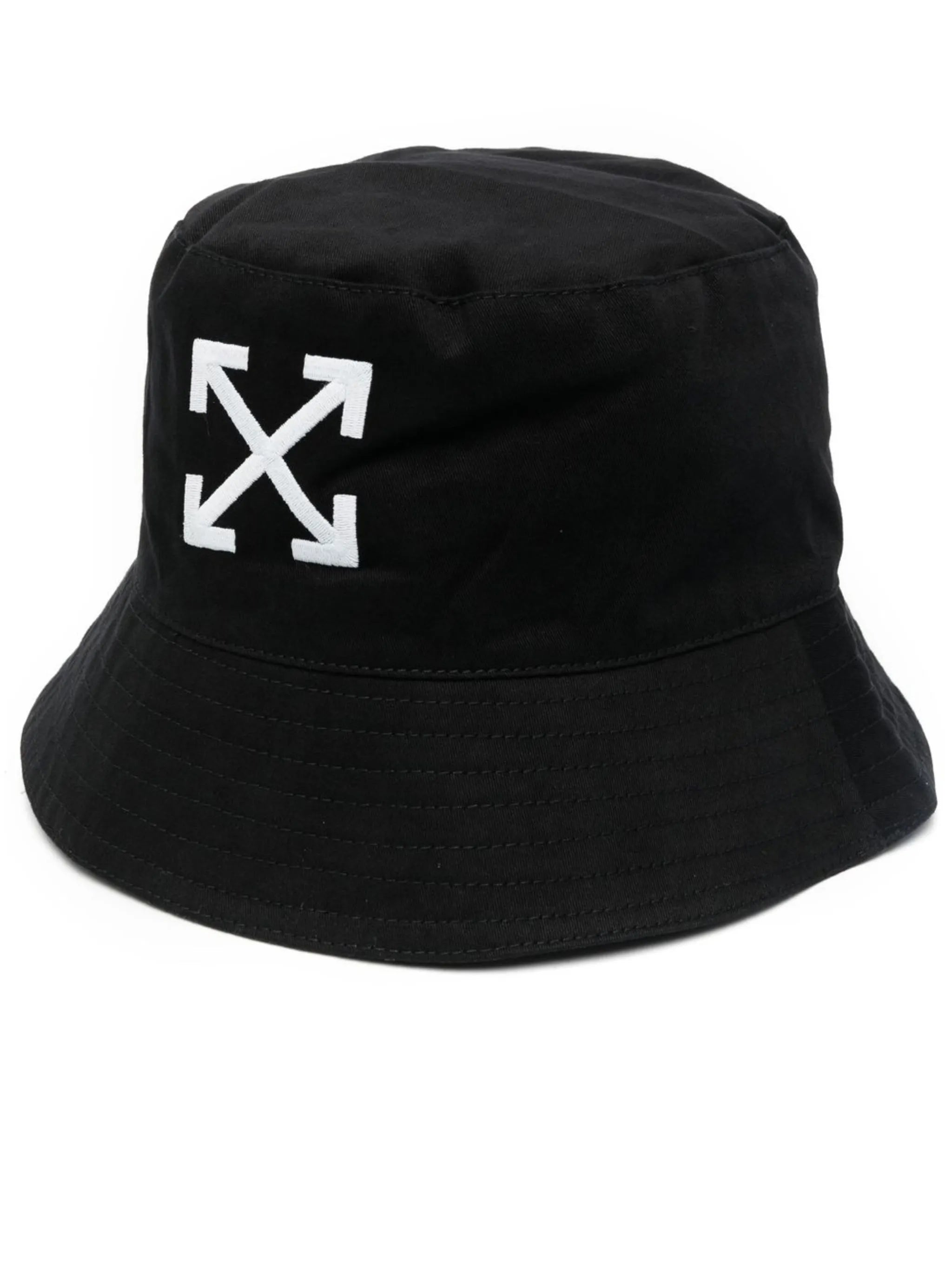 Arrows-motif embroidered bucket hat