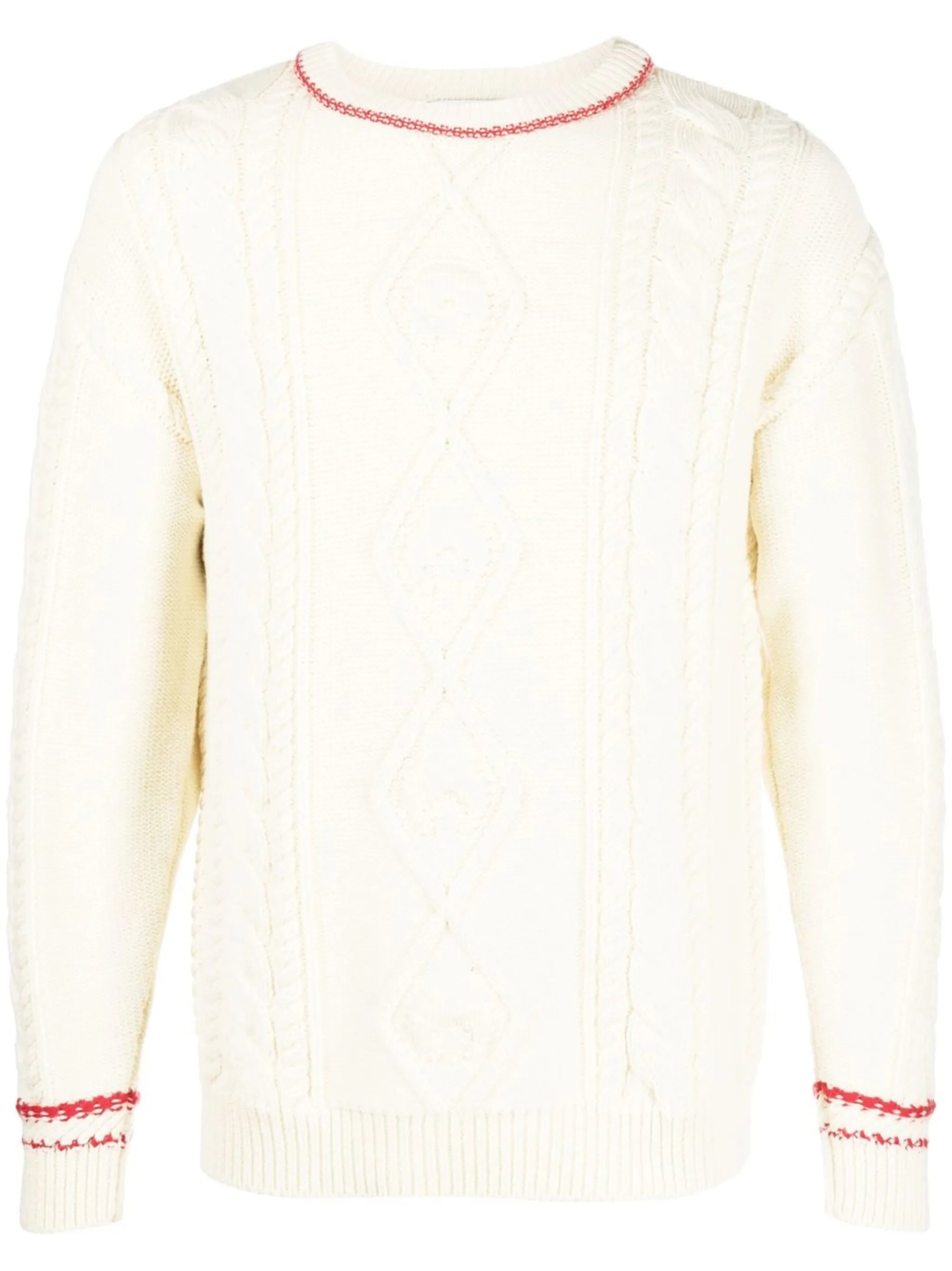 cable-knit wool jumper