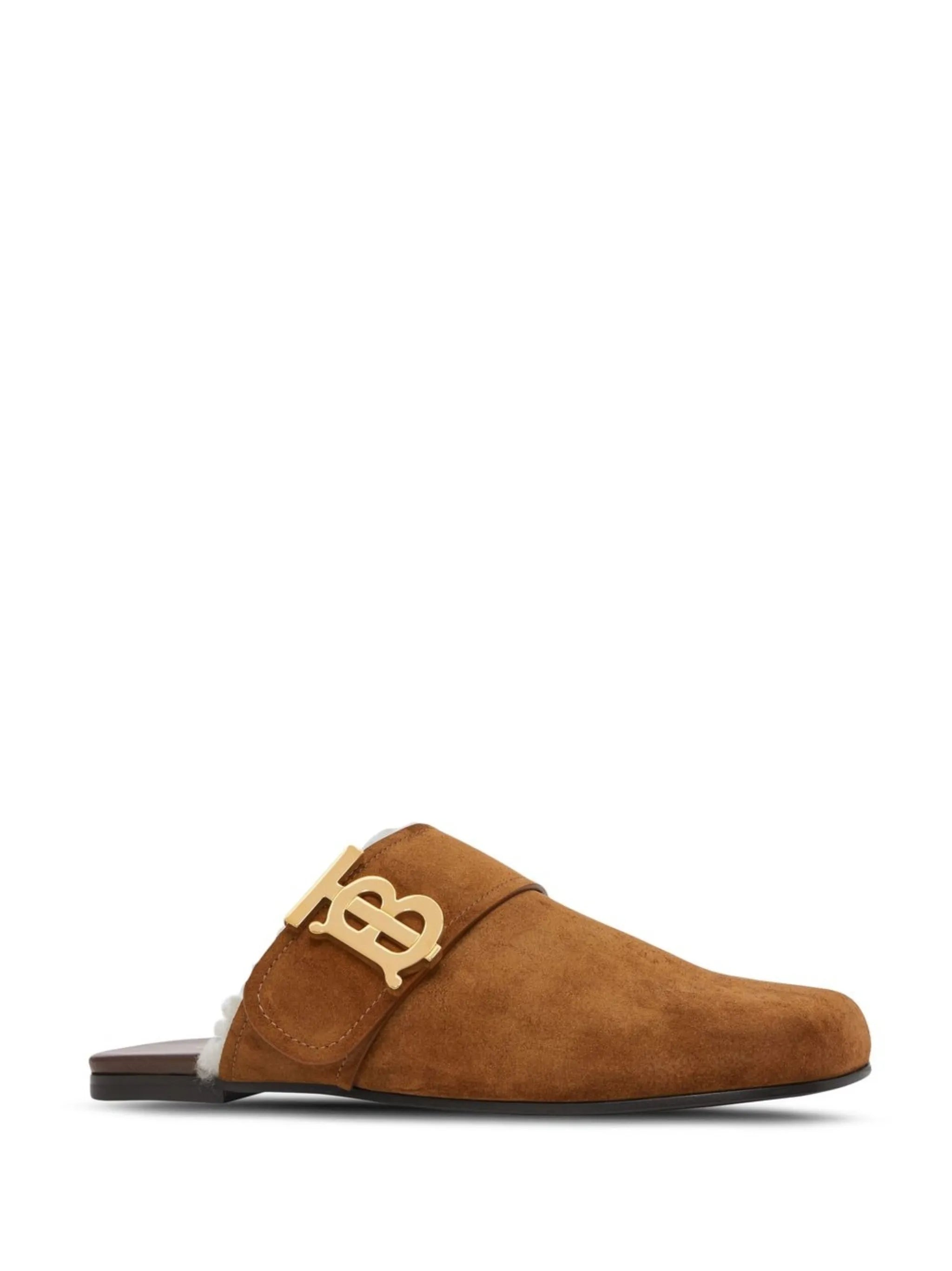 monogram-motif flat mules