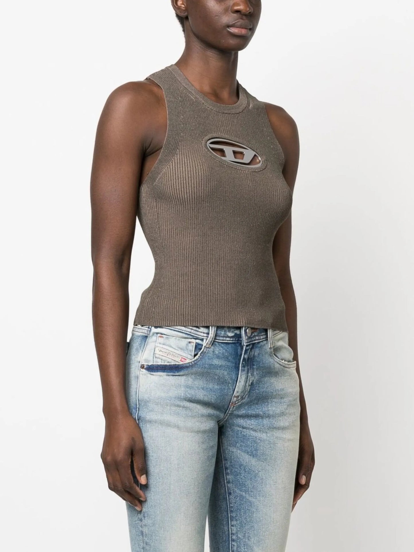 M-Onerva logo-plaque tank top