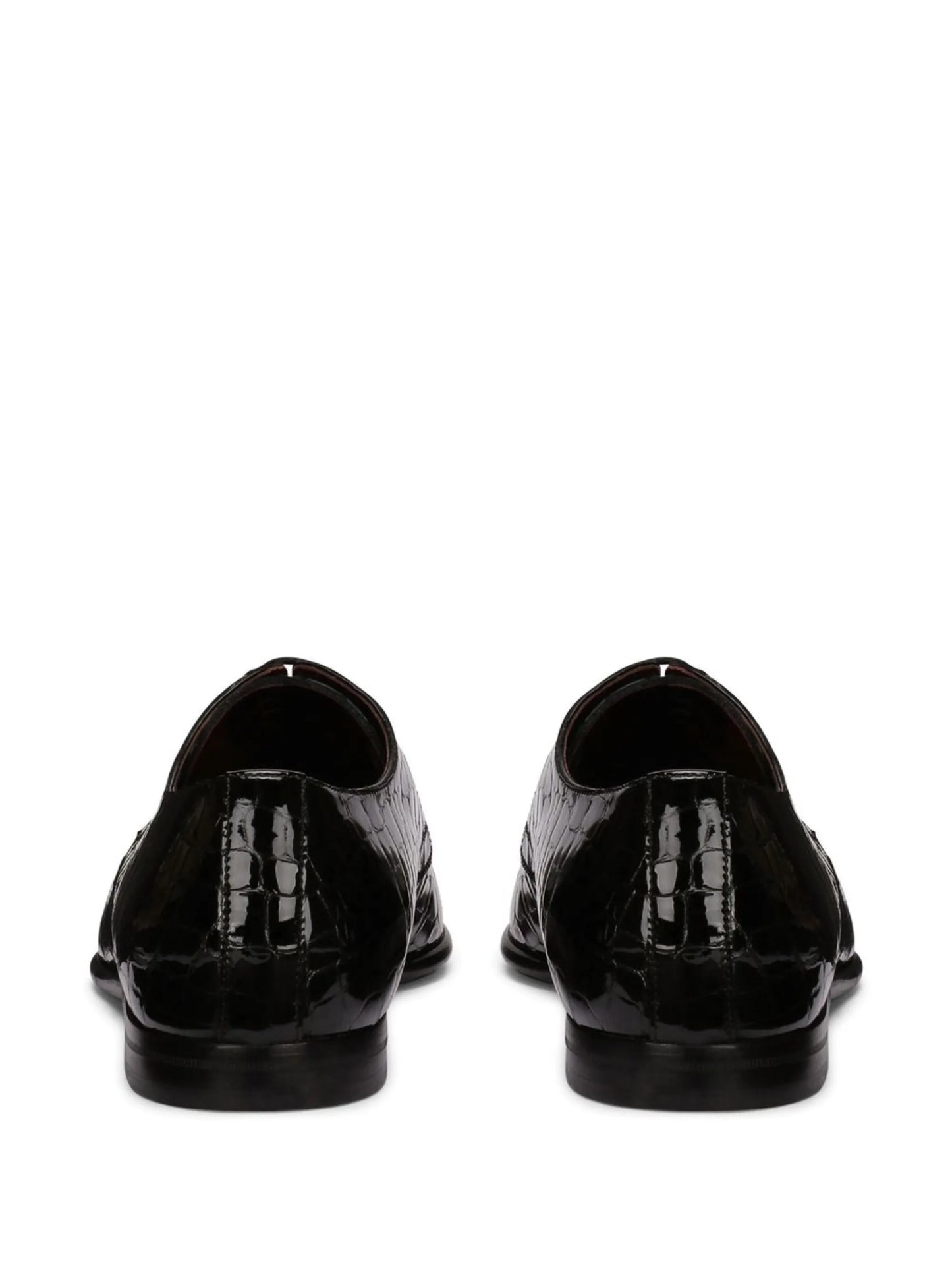 crocodile-embossed Derby shoes