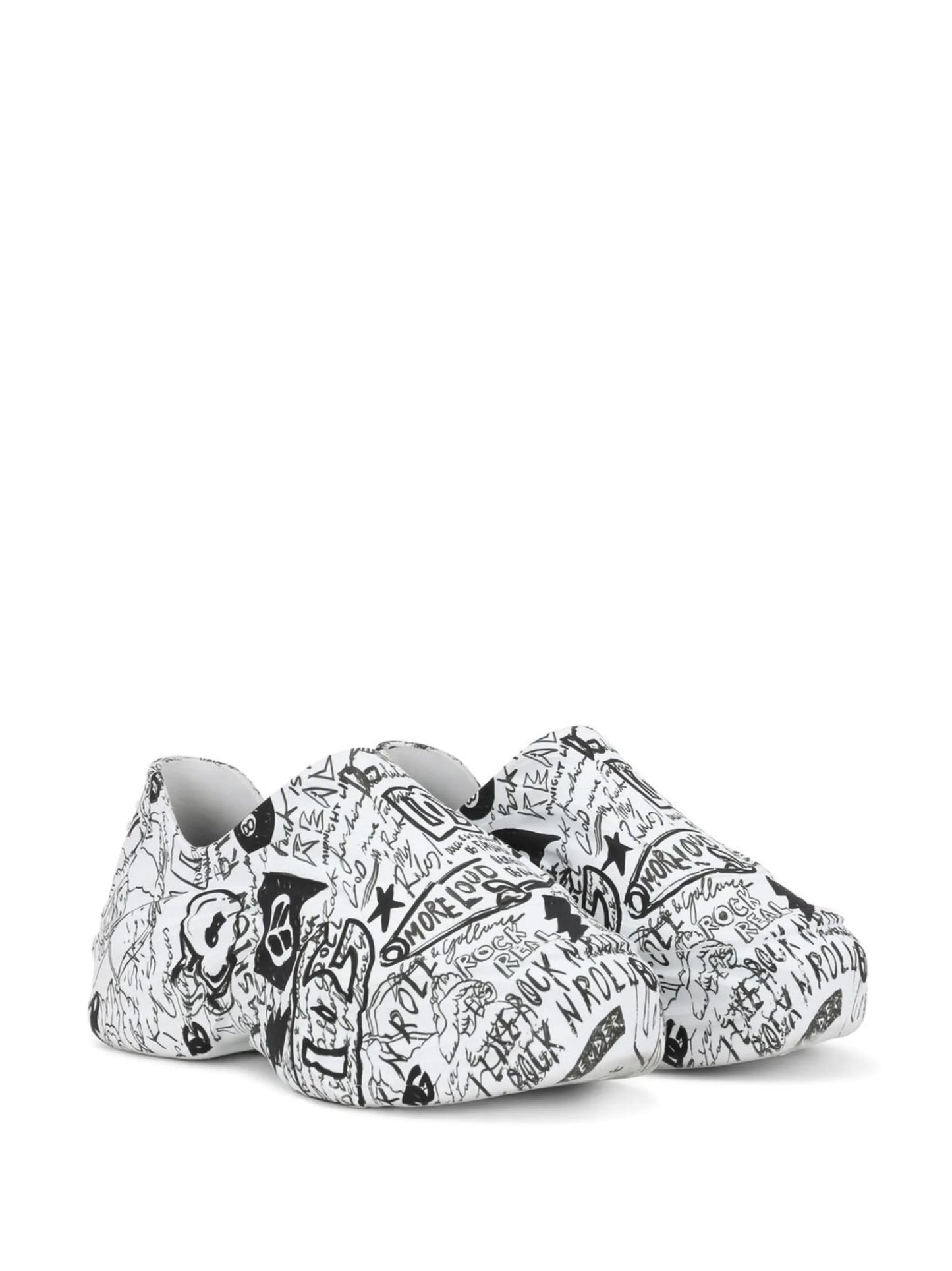 Toy graffiti-print low-top sneakers