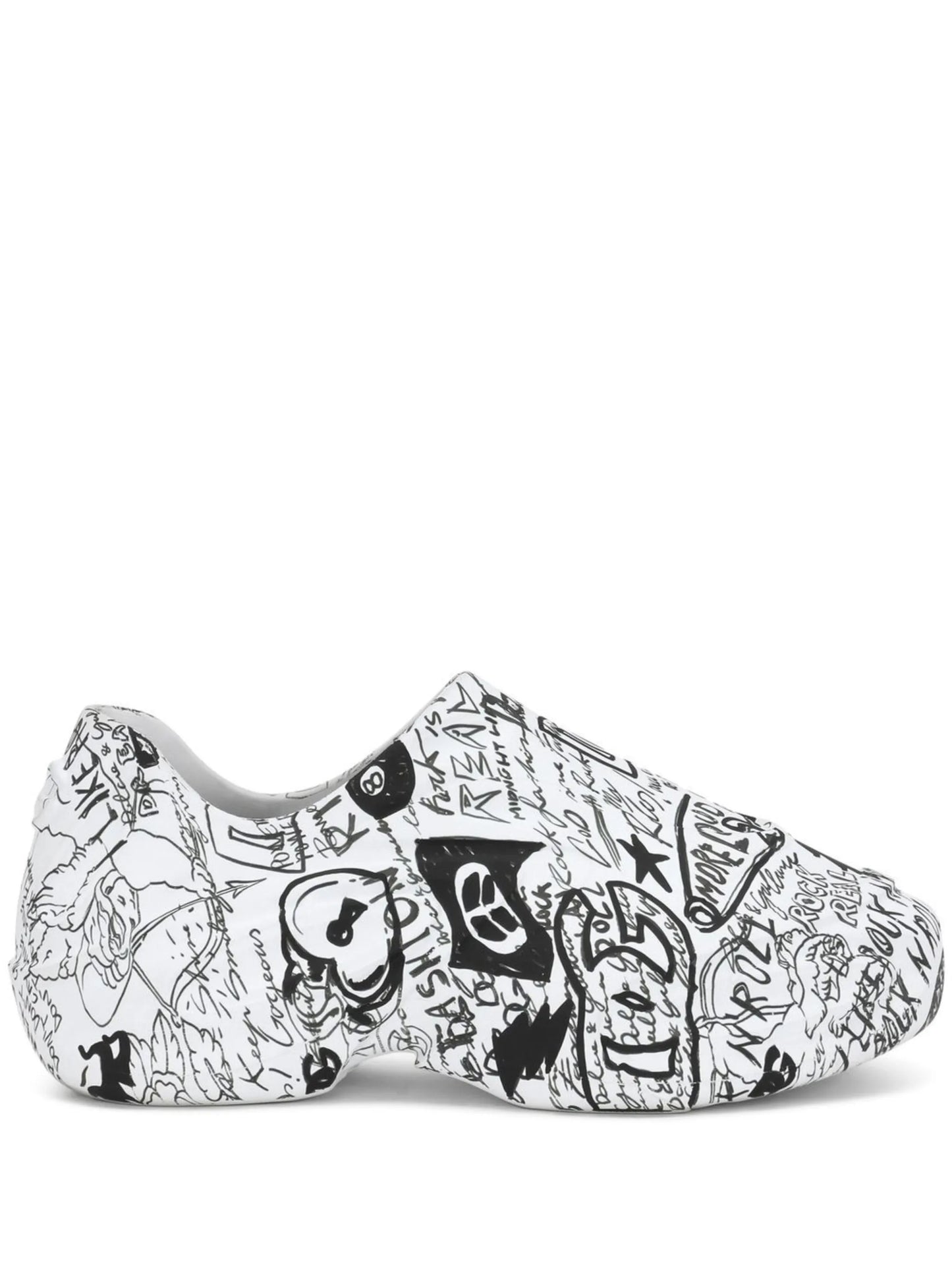 Toy graffiti-print low-top sneakers