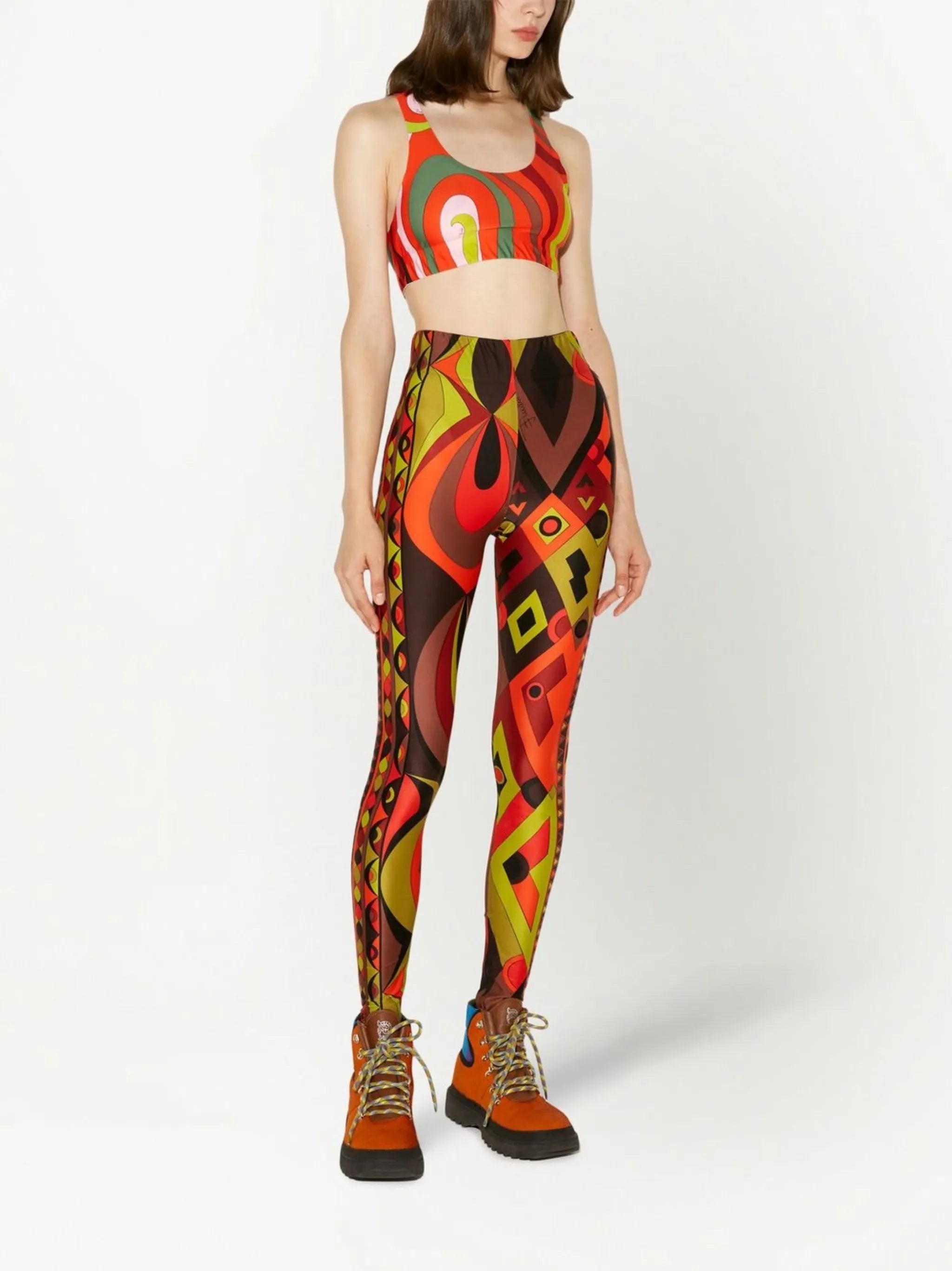 abstract-print sports bra
