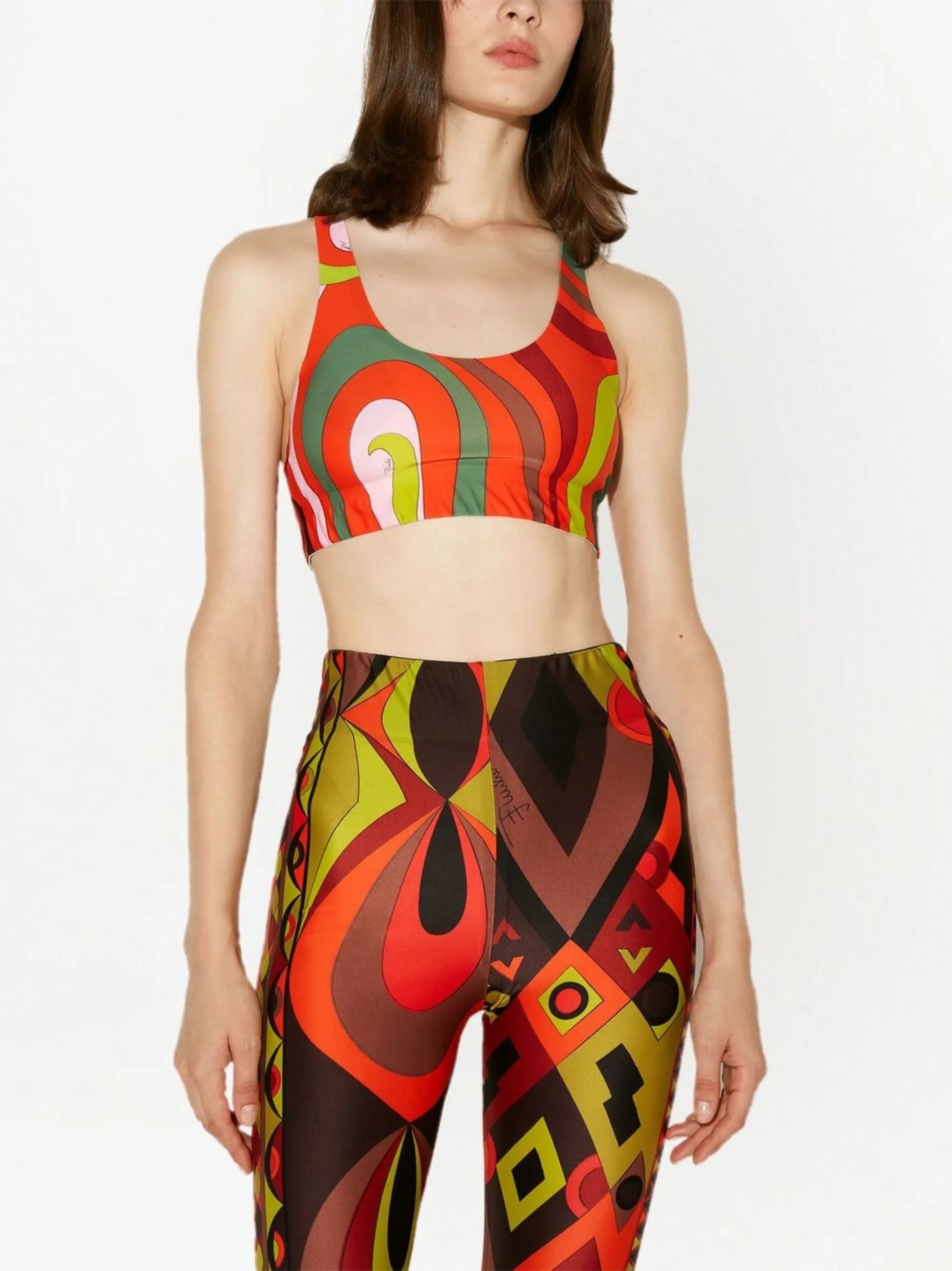 abstract-print sports bra
