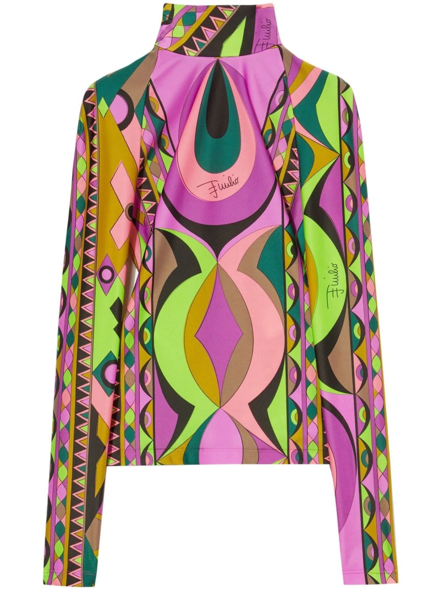 abstract-print high-neck top