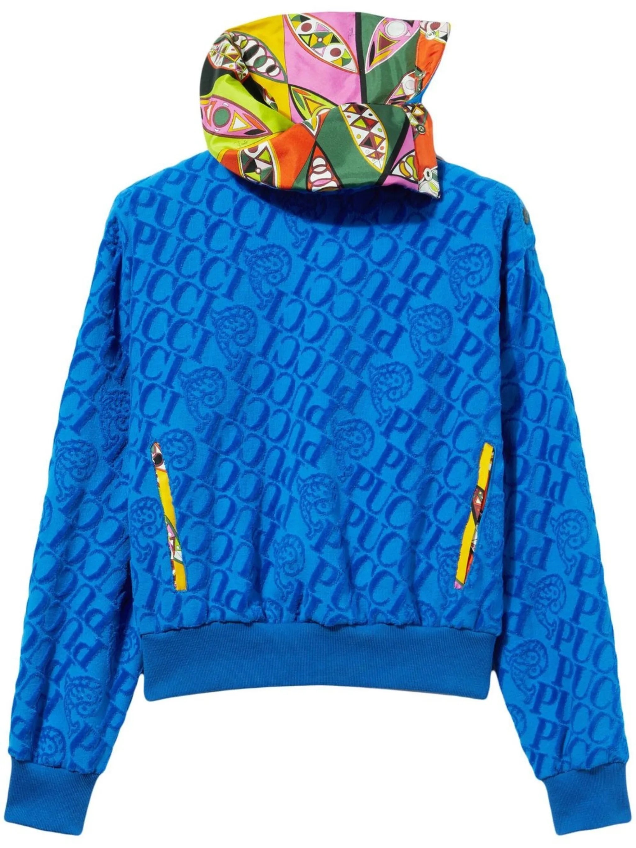cowl-neck logo sweatshirt