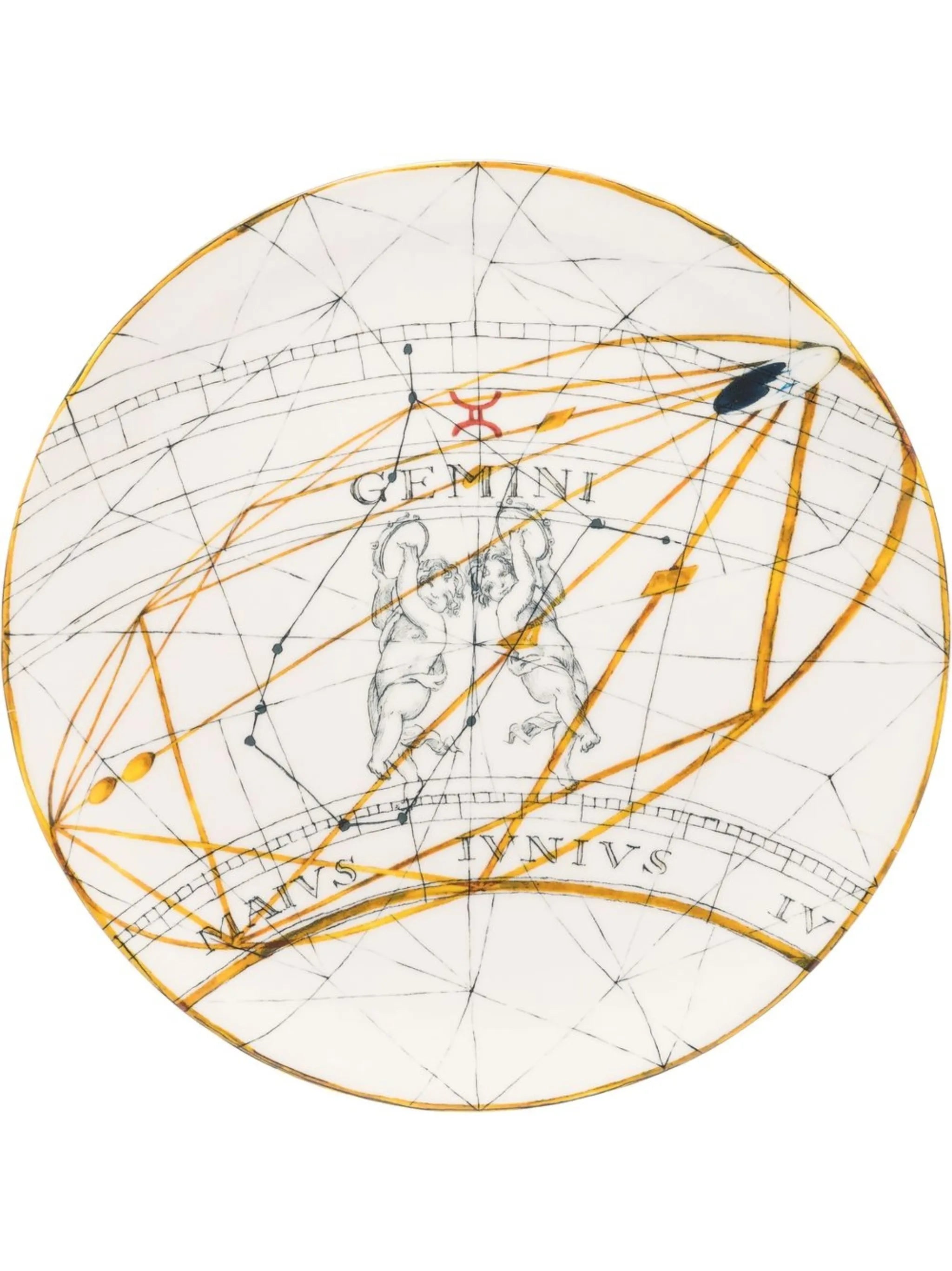 Gemini Zodiac dinner plate