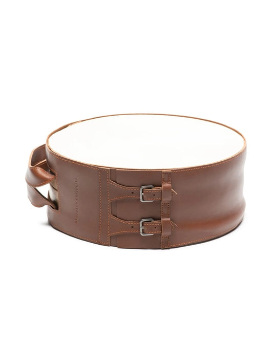 leather-trim tamburello set