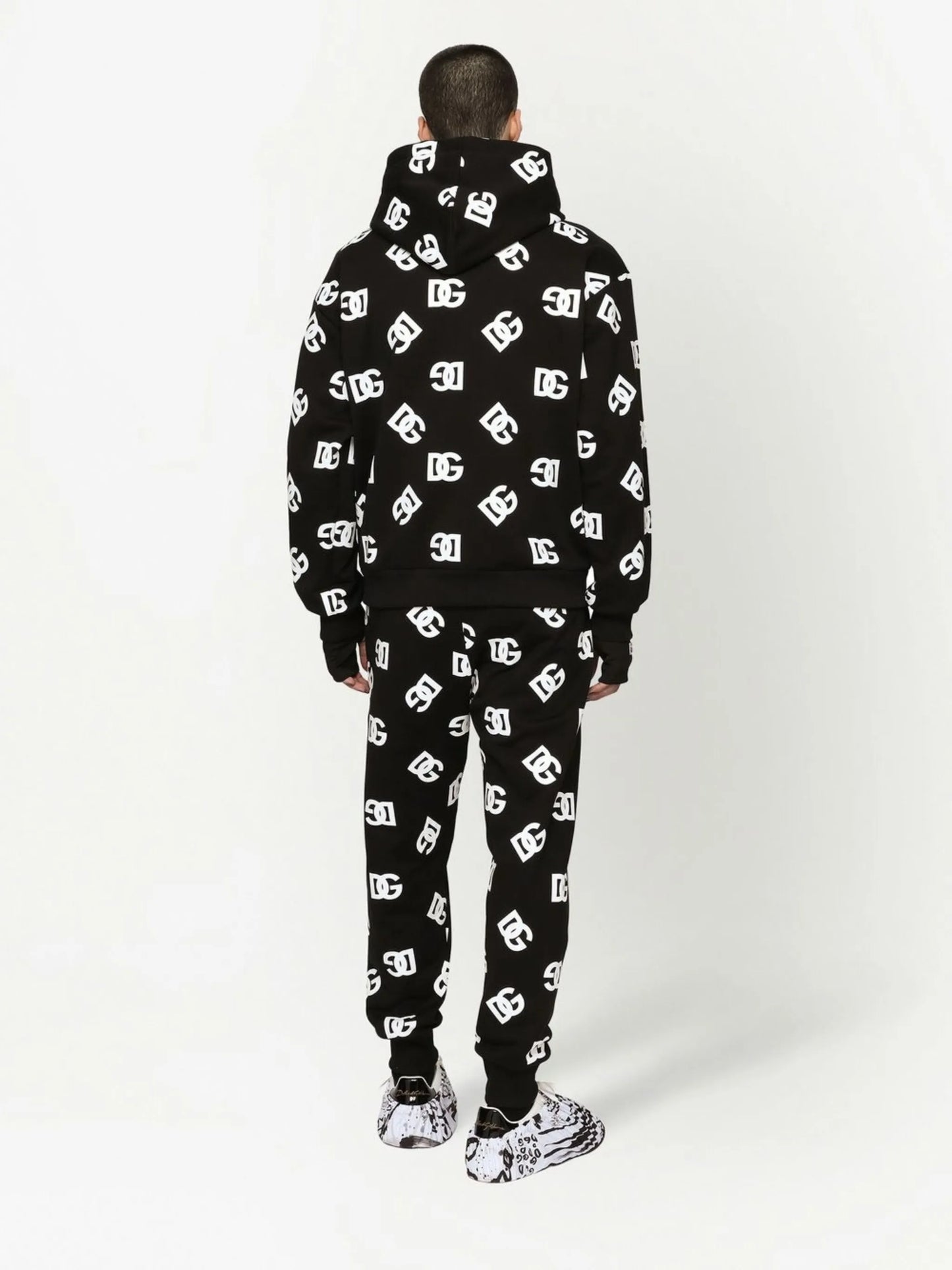 logo-print drawstring hoodie