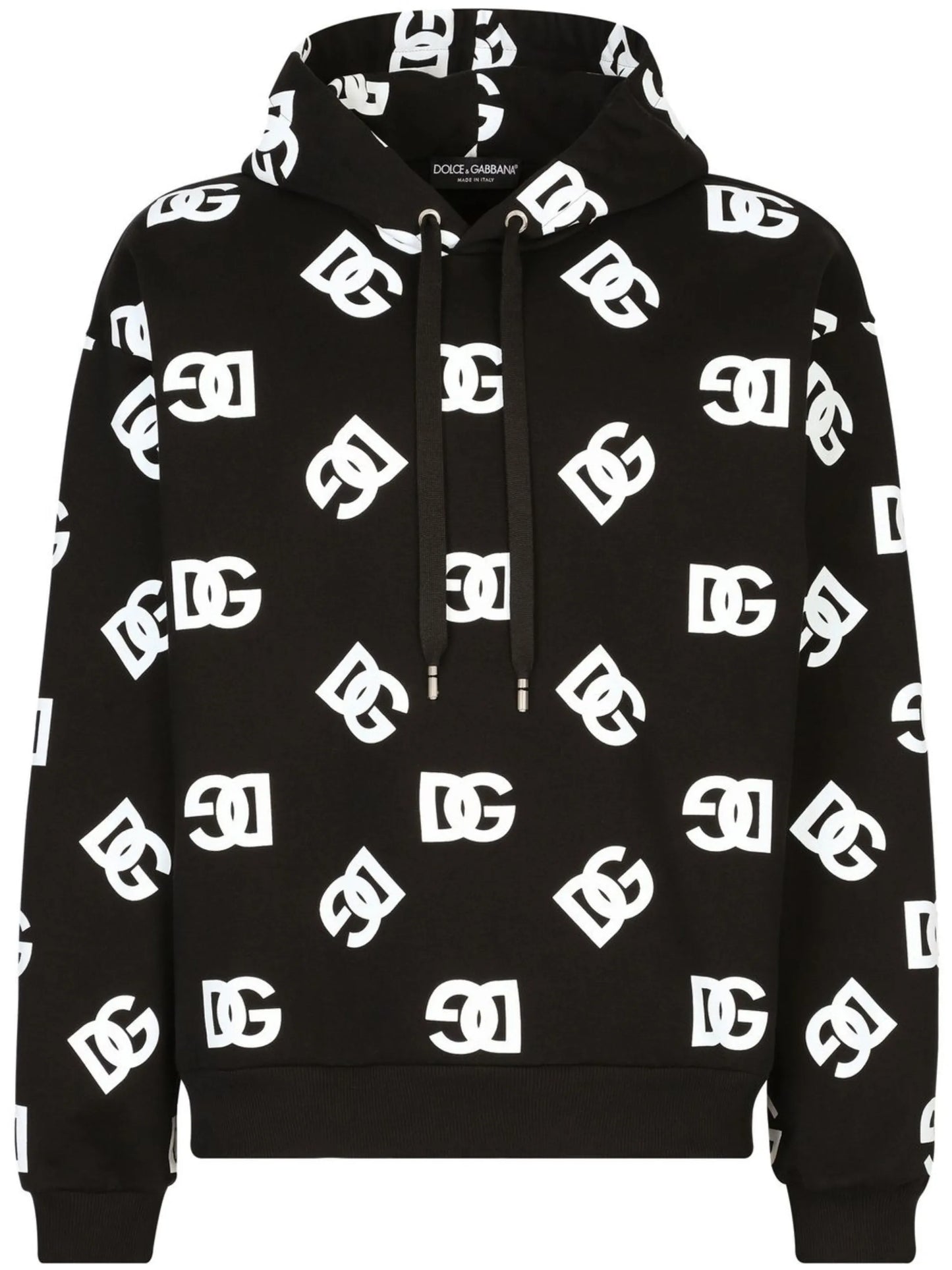 logo-print drawstring hoodie