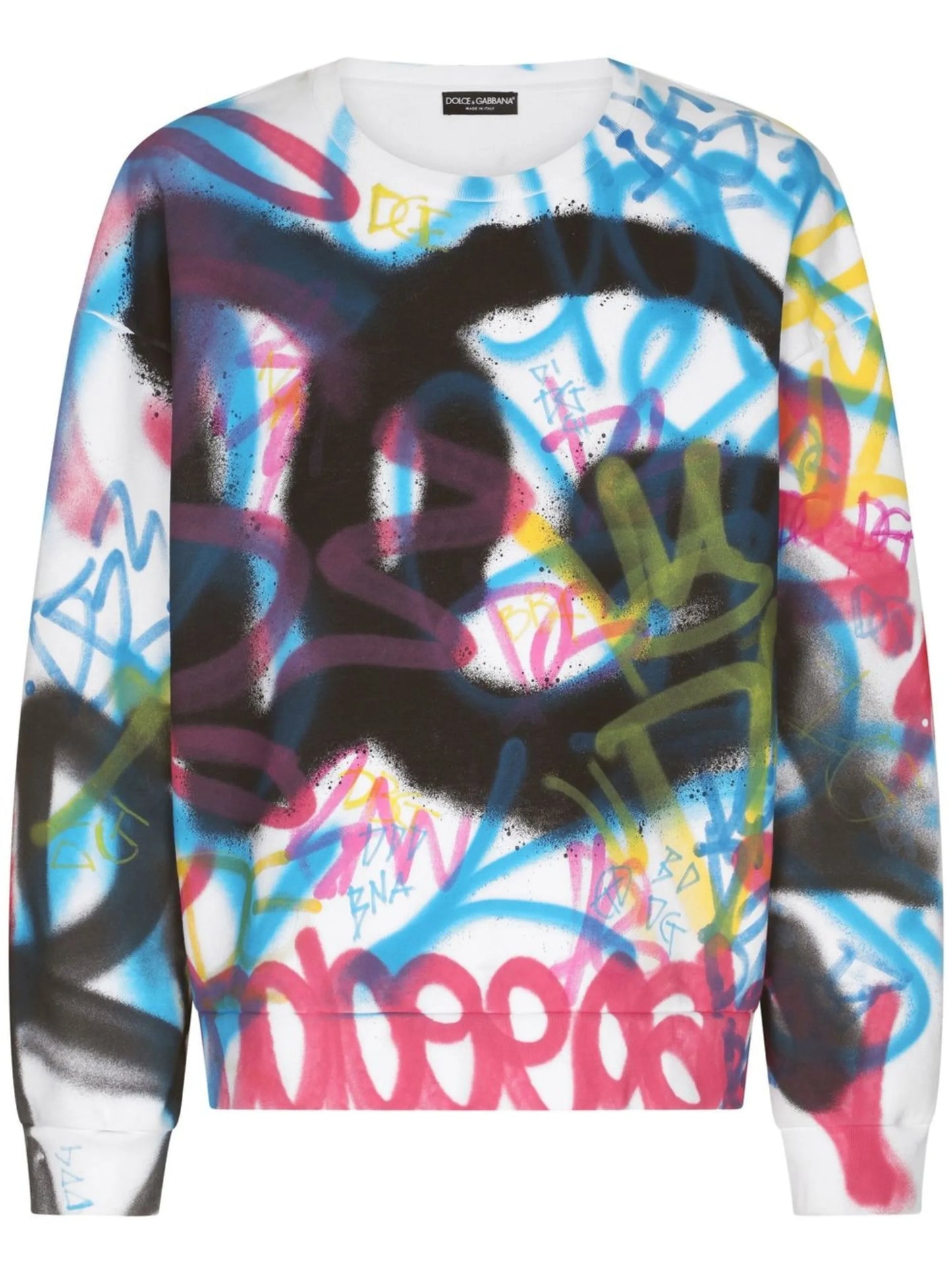 graffiti-print cotton sweatshirt