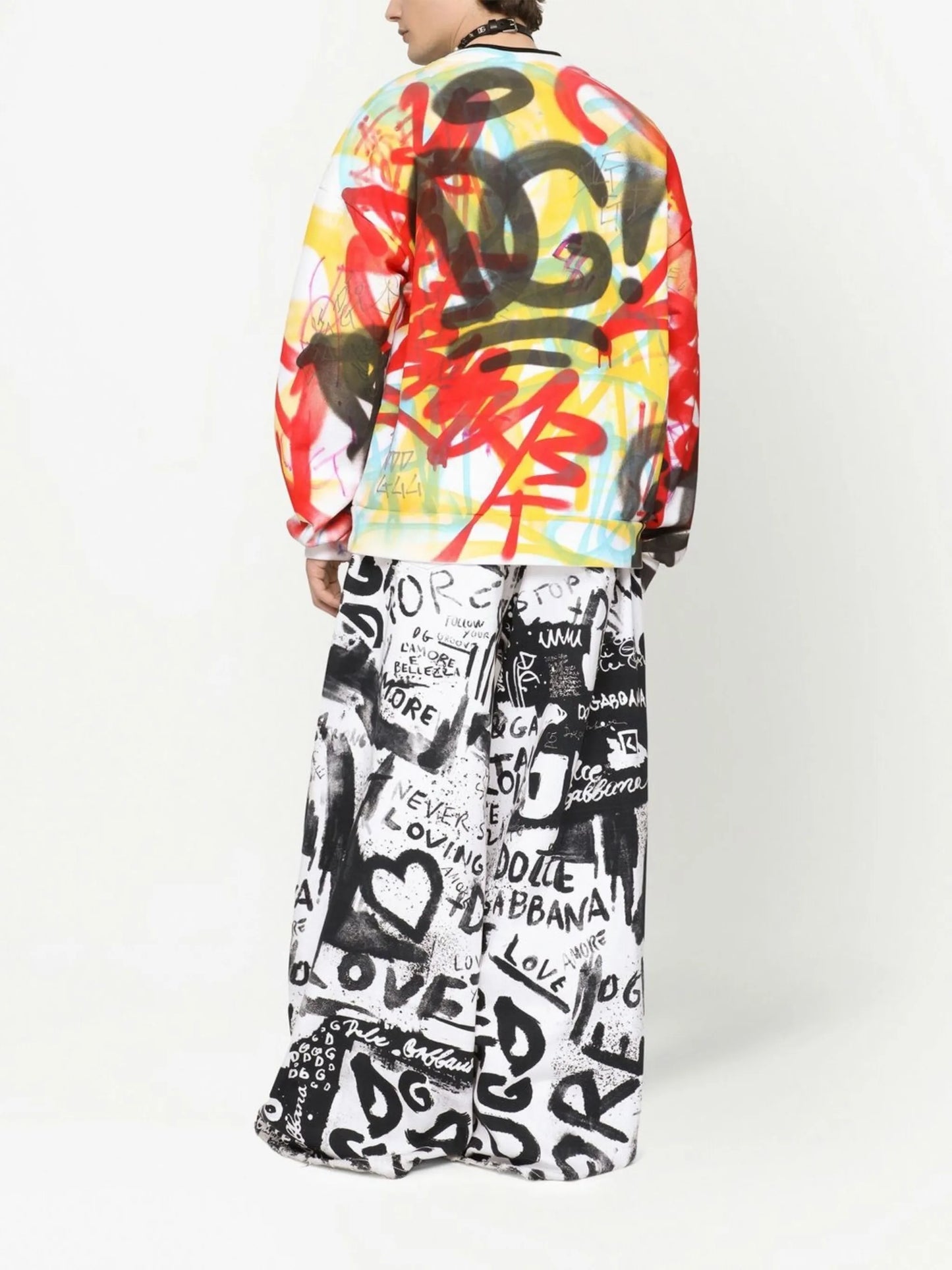 graffiti-print cotton sweatshirt