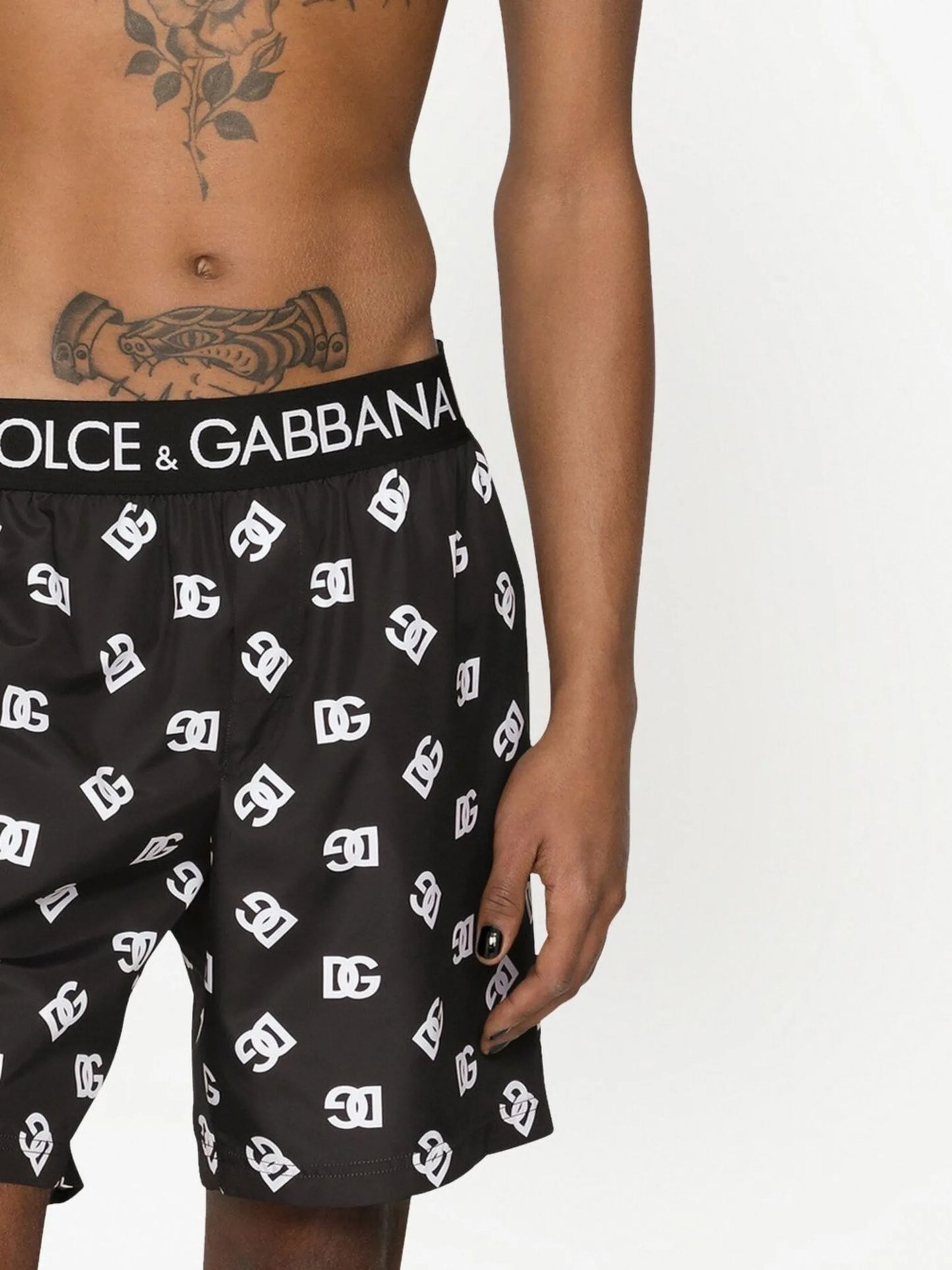 DG-logo swim shorts