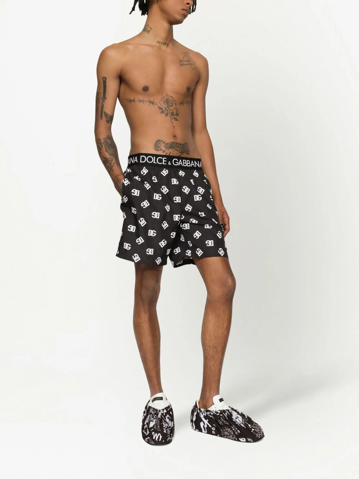 DG-logo swim shorts