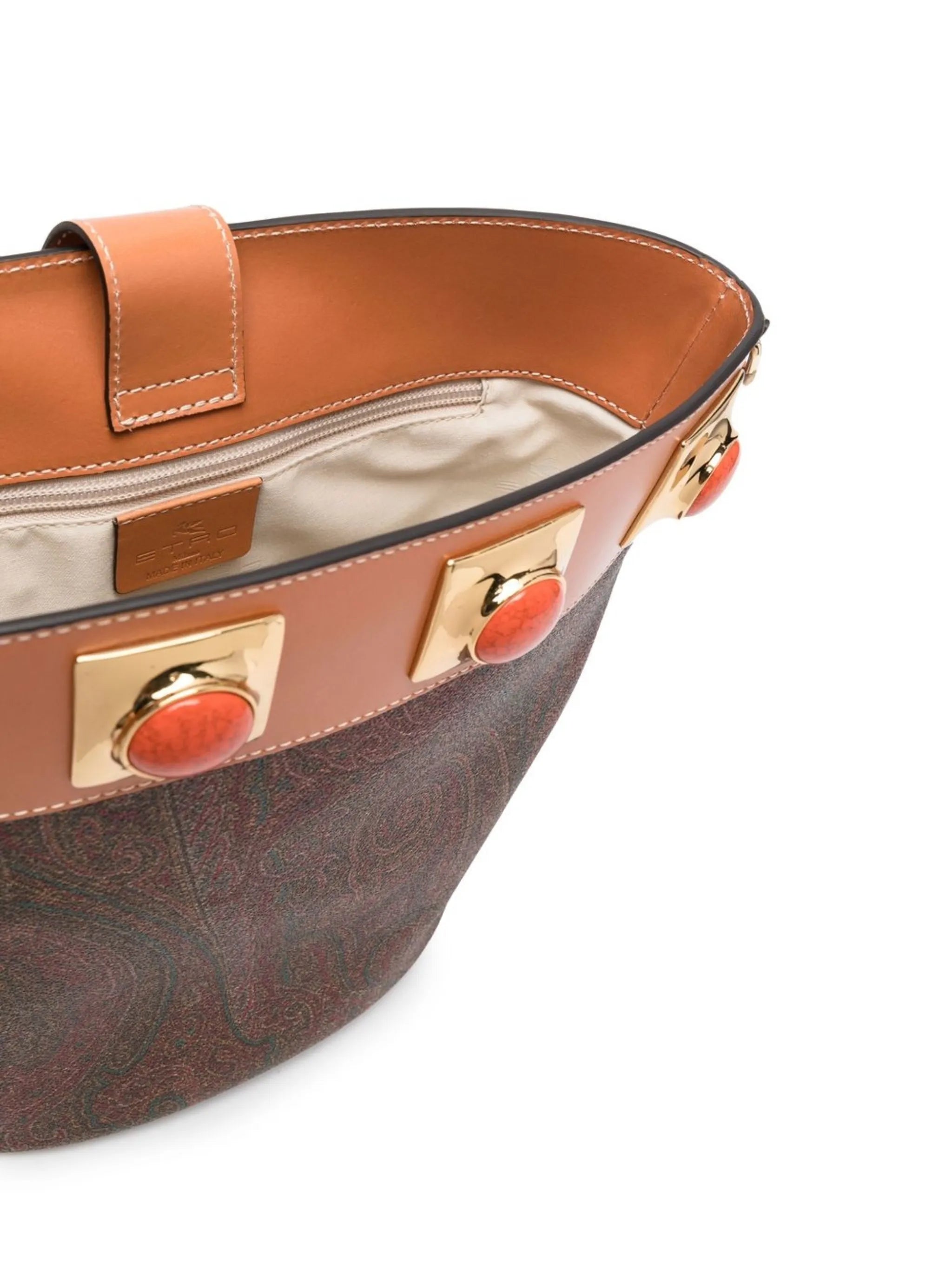 Crown Me paisley-print bucket bag