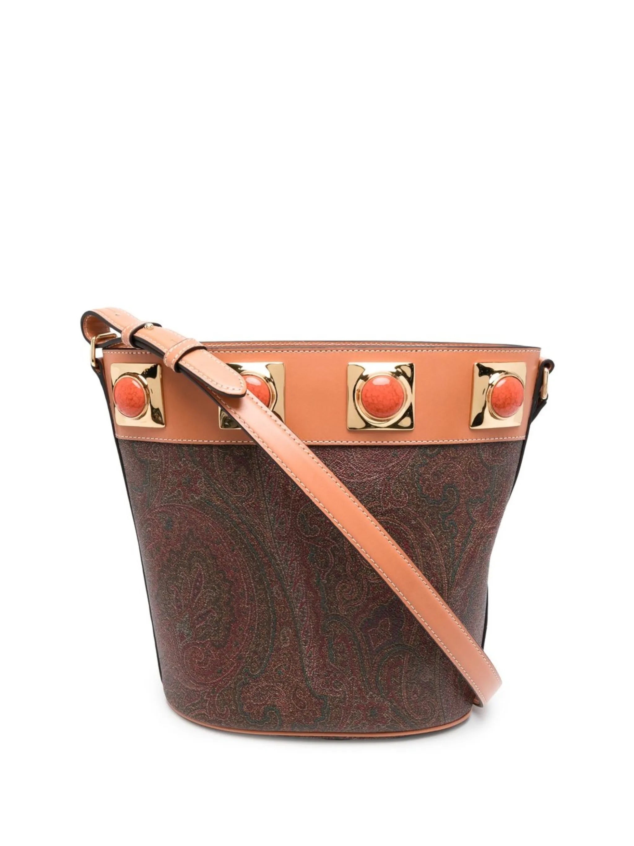 Crown Me paisley-print bucket bag