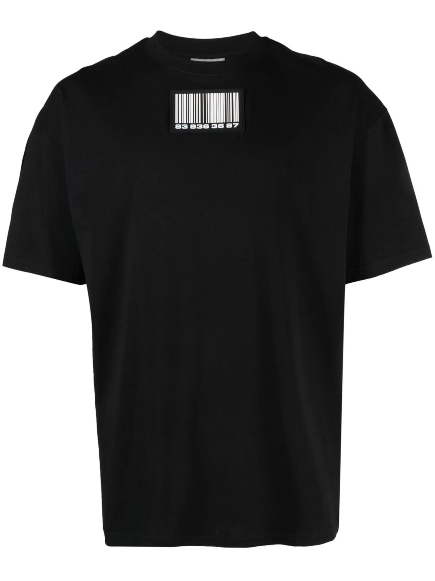 barcode patch-detail T-shirt