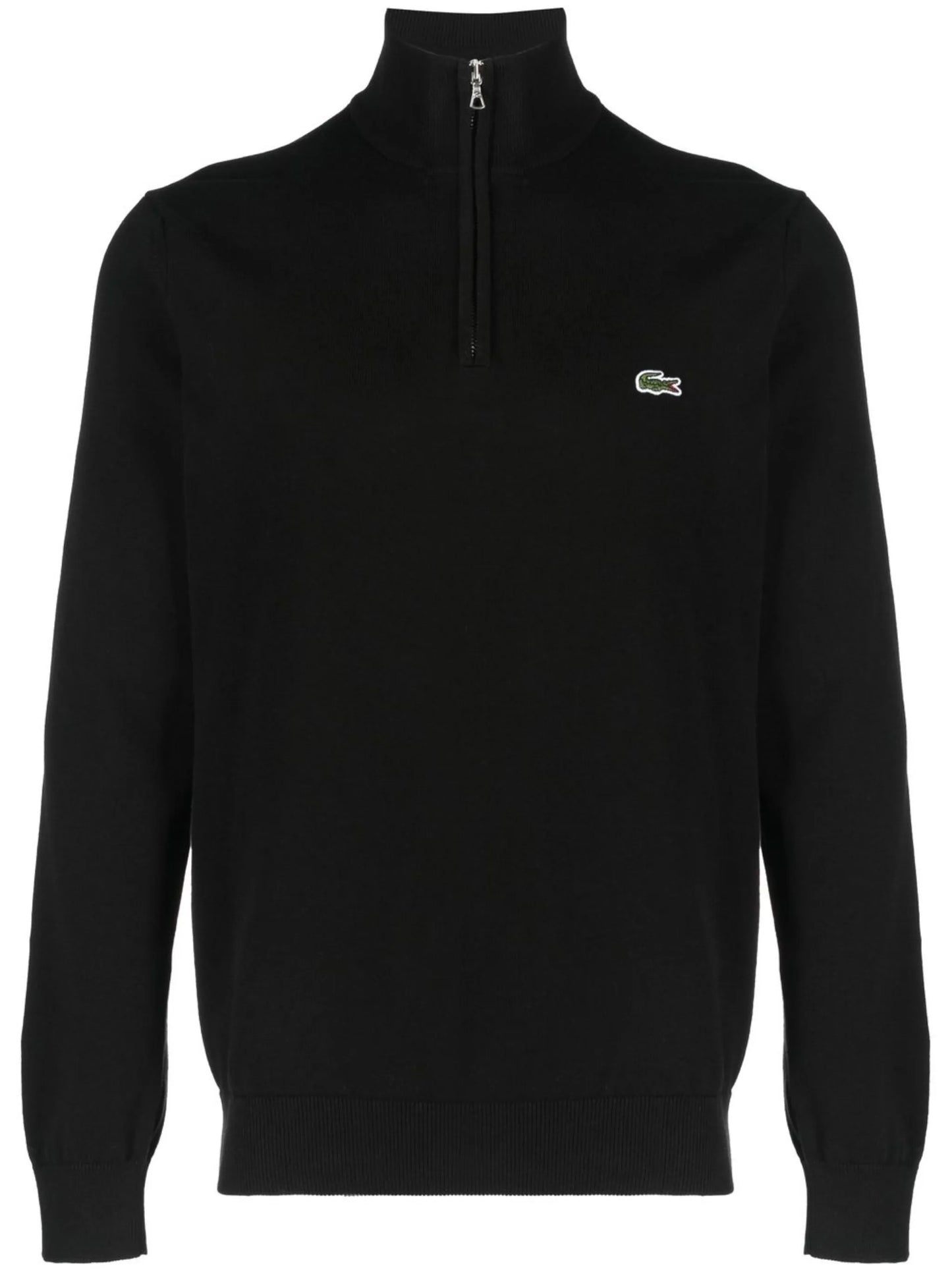 logo-appliqué half-zip jumper